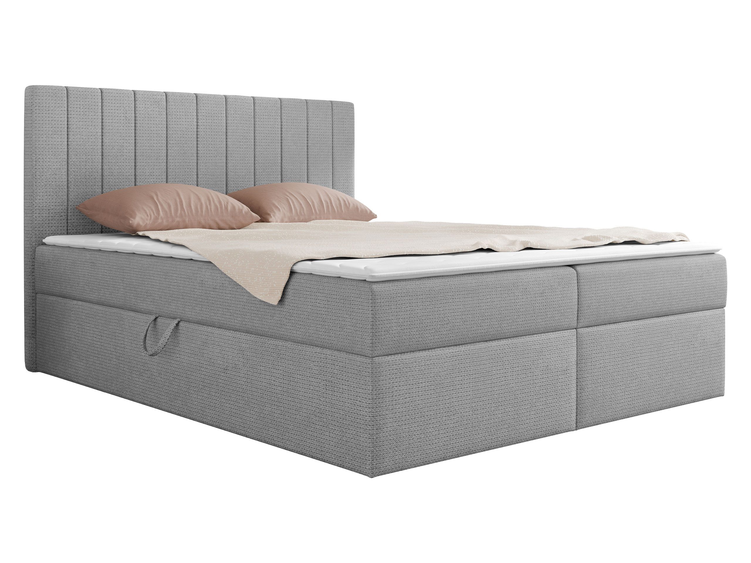 MIRJAN24 Boxspringbett Everest (mit zwei Bettkästen), Topper, Bonellfederkern H3, 140/160/180x200 cm
