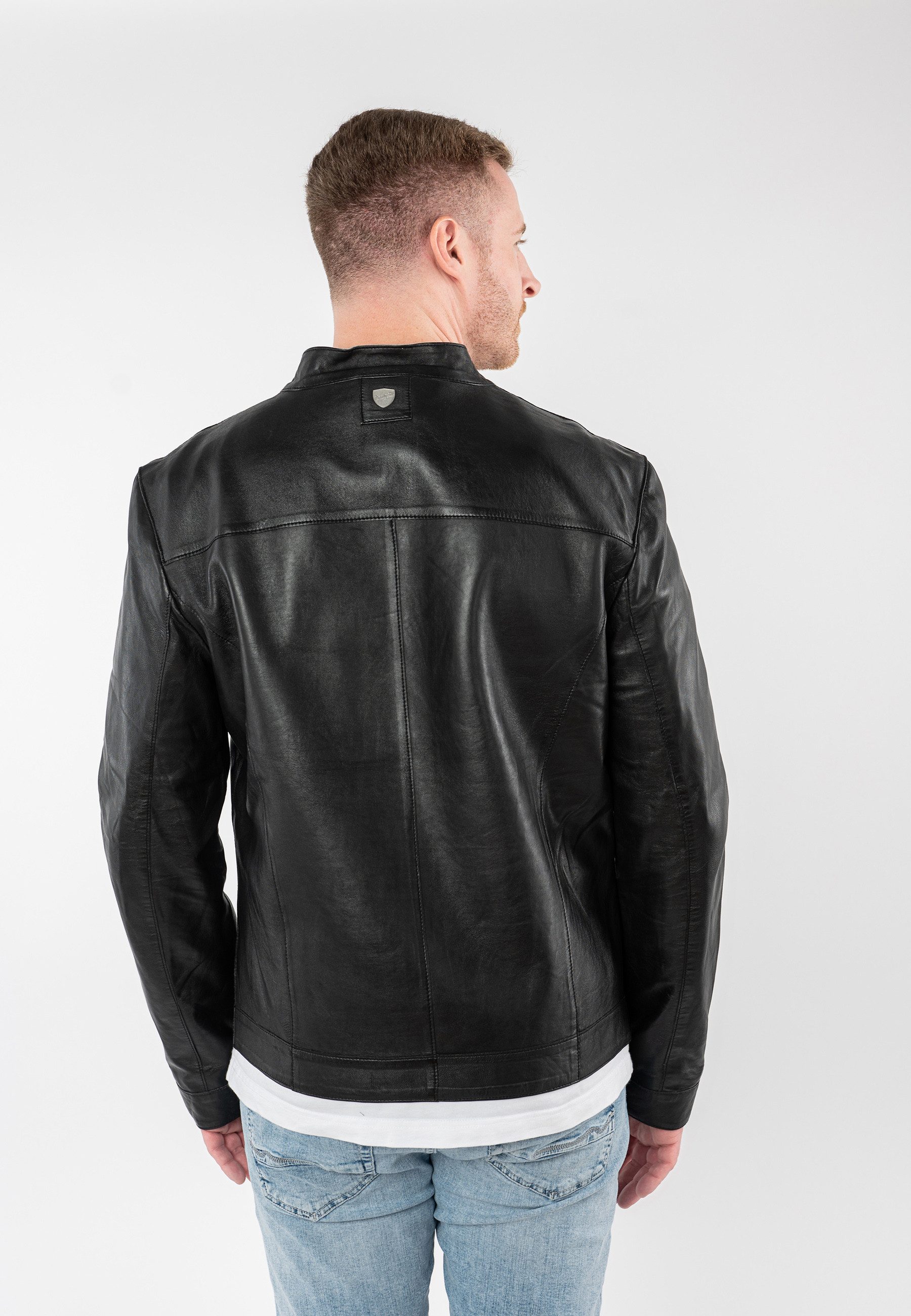 Mauritius Lederjacke MMOrlando mit Bikerkragen
