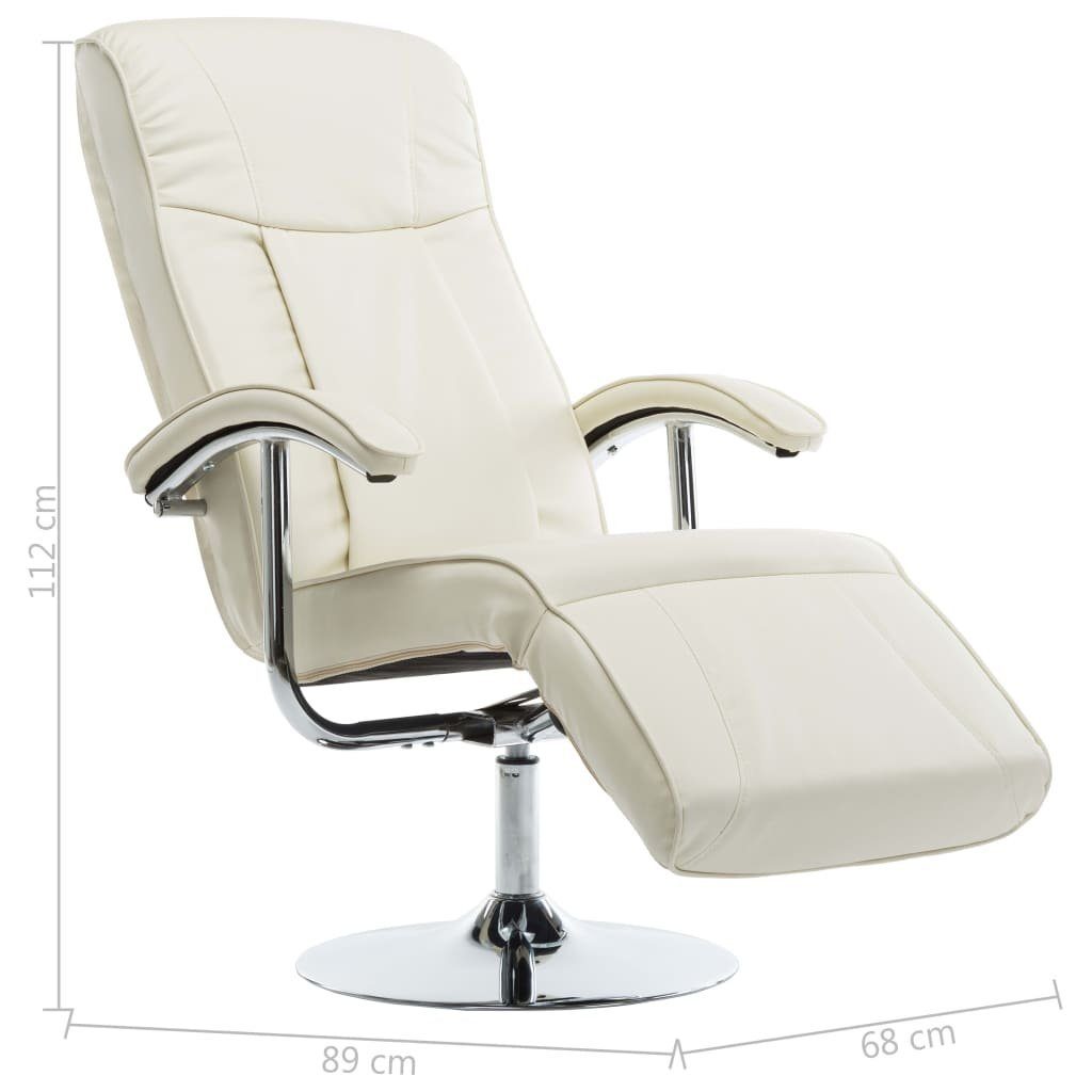 Sessel Kunstleder TV-Creme furnicato