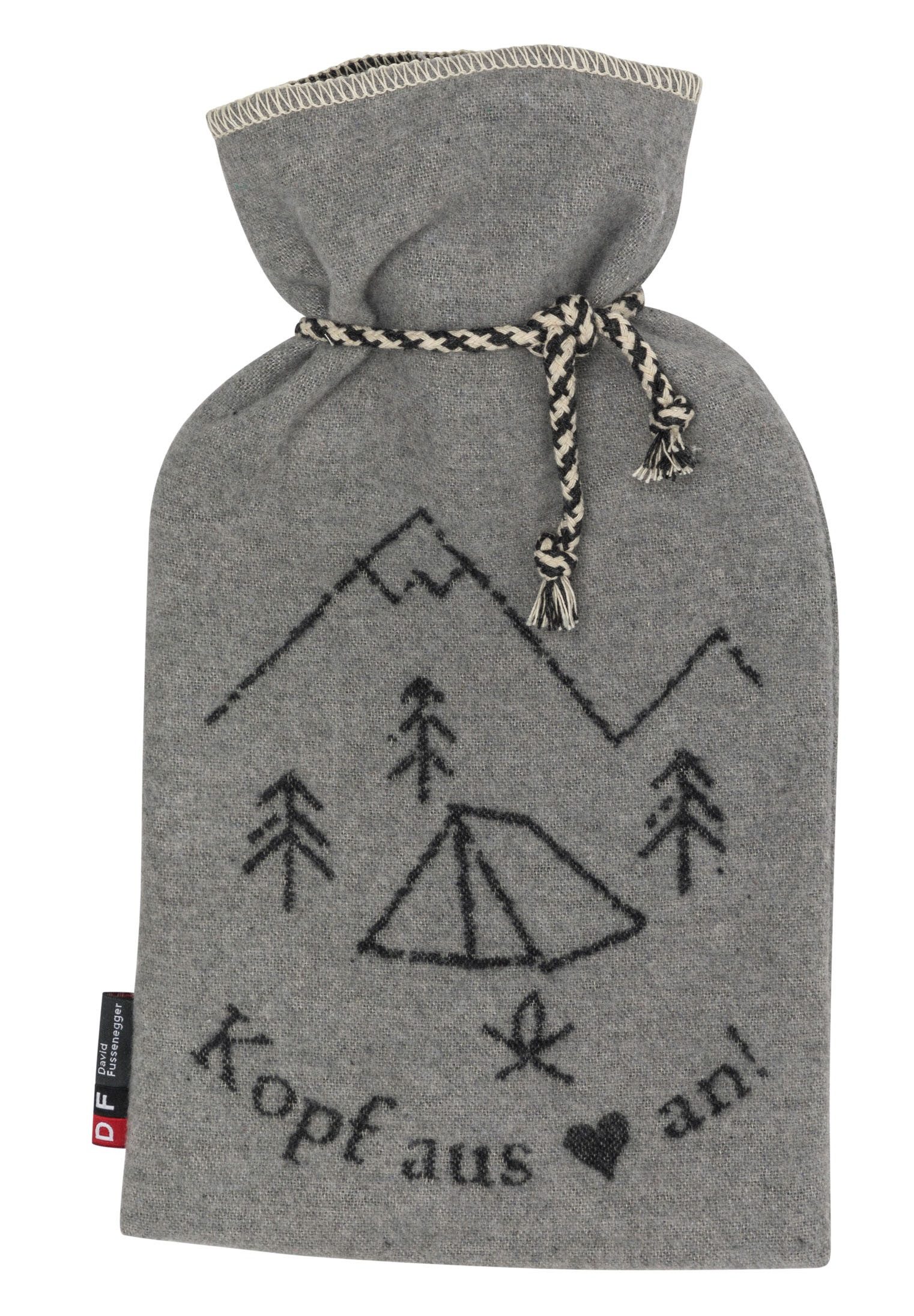 DAVID FUSSENEGGER Wärmflasche Silvretta 'Kopf aus' 2L 21 x 38 cm