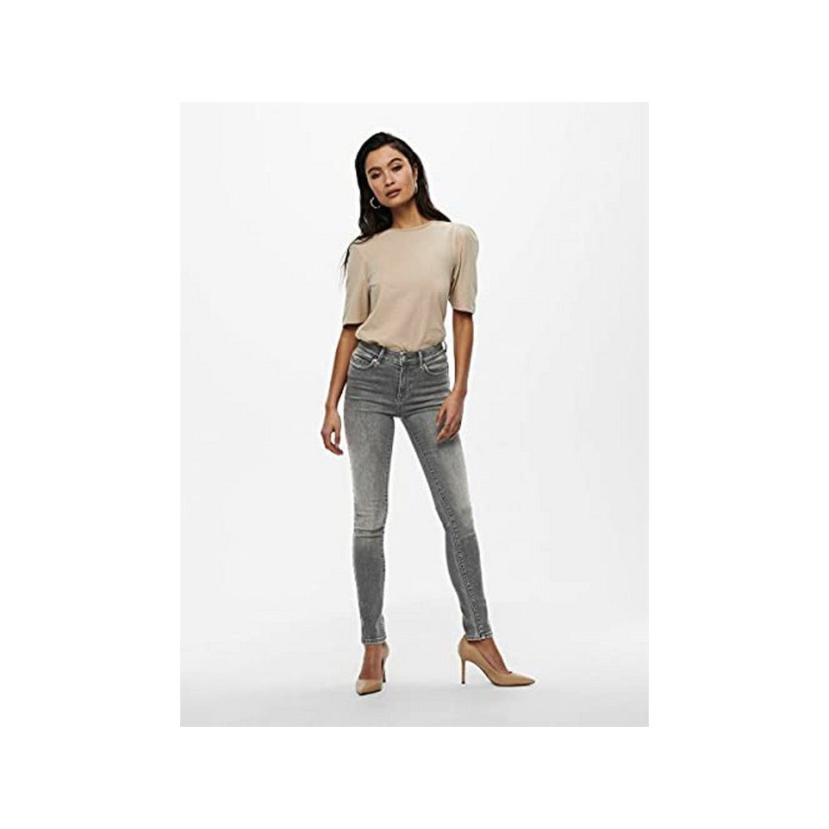 5-Pocket-Jeans ONLY (1-tlg) grau