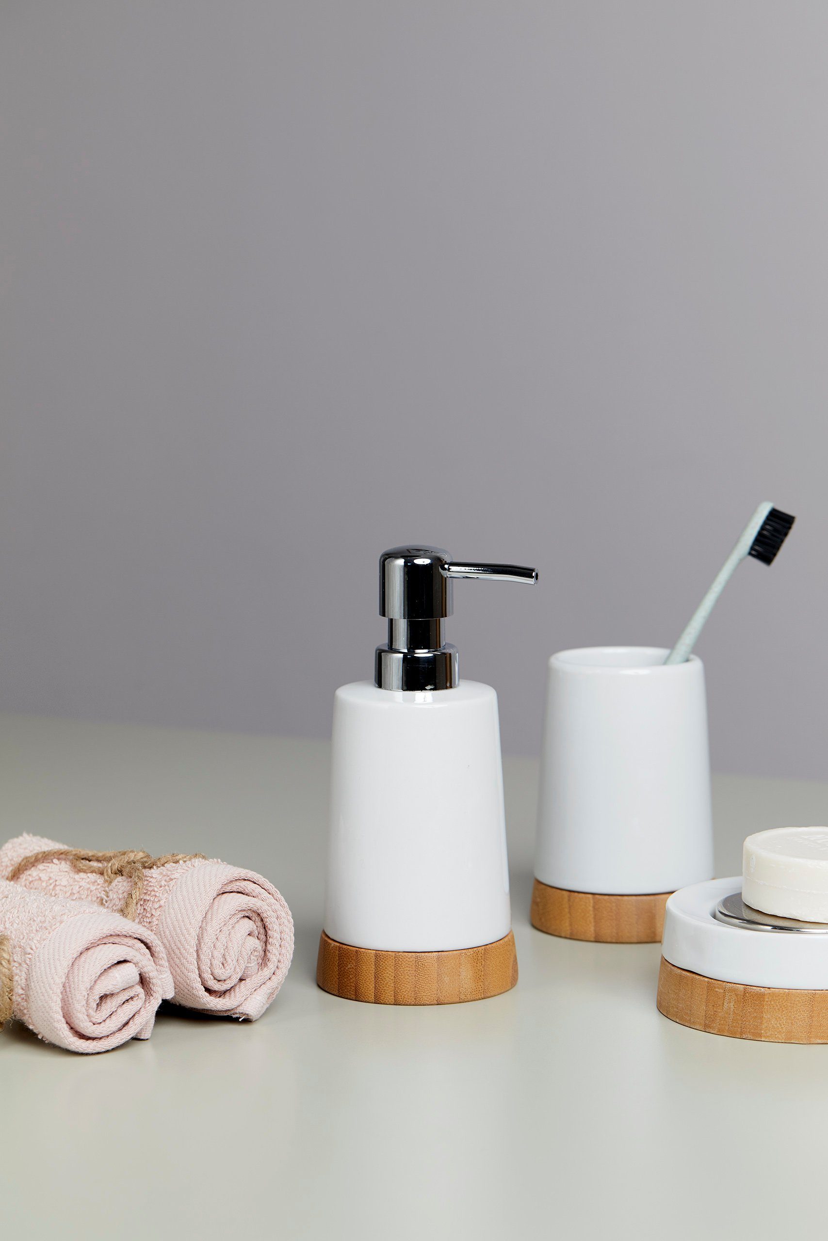 WENKO Seifenspender Bamboo, (1-tlg), Keramik, 330 ml günstig online kaufen