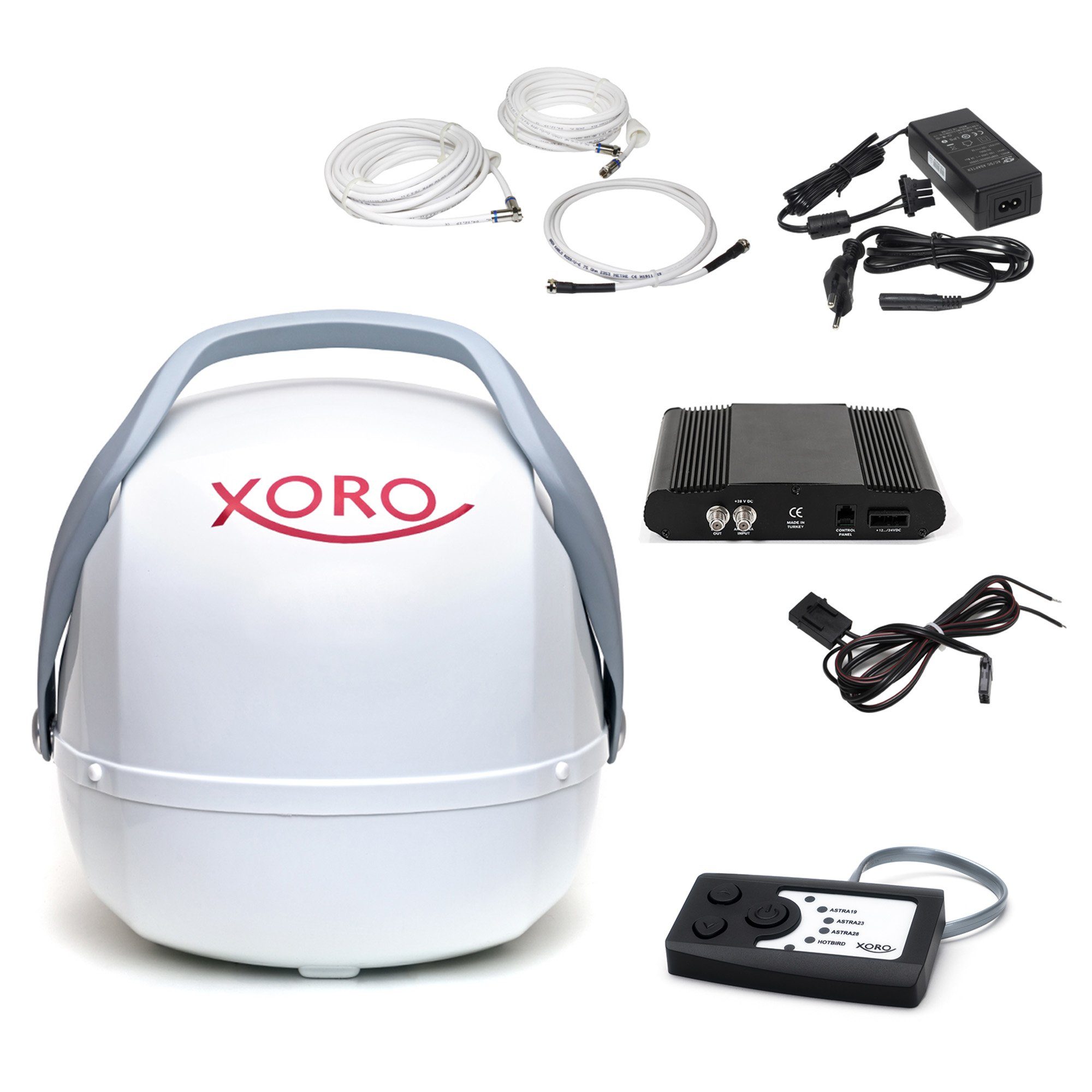 Tragbare vollautomatische SAT Anlage XORO MPA 38 Camping Wohnmobil Internet-Radio