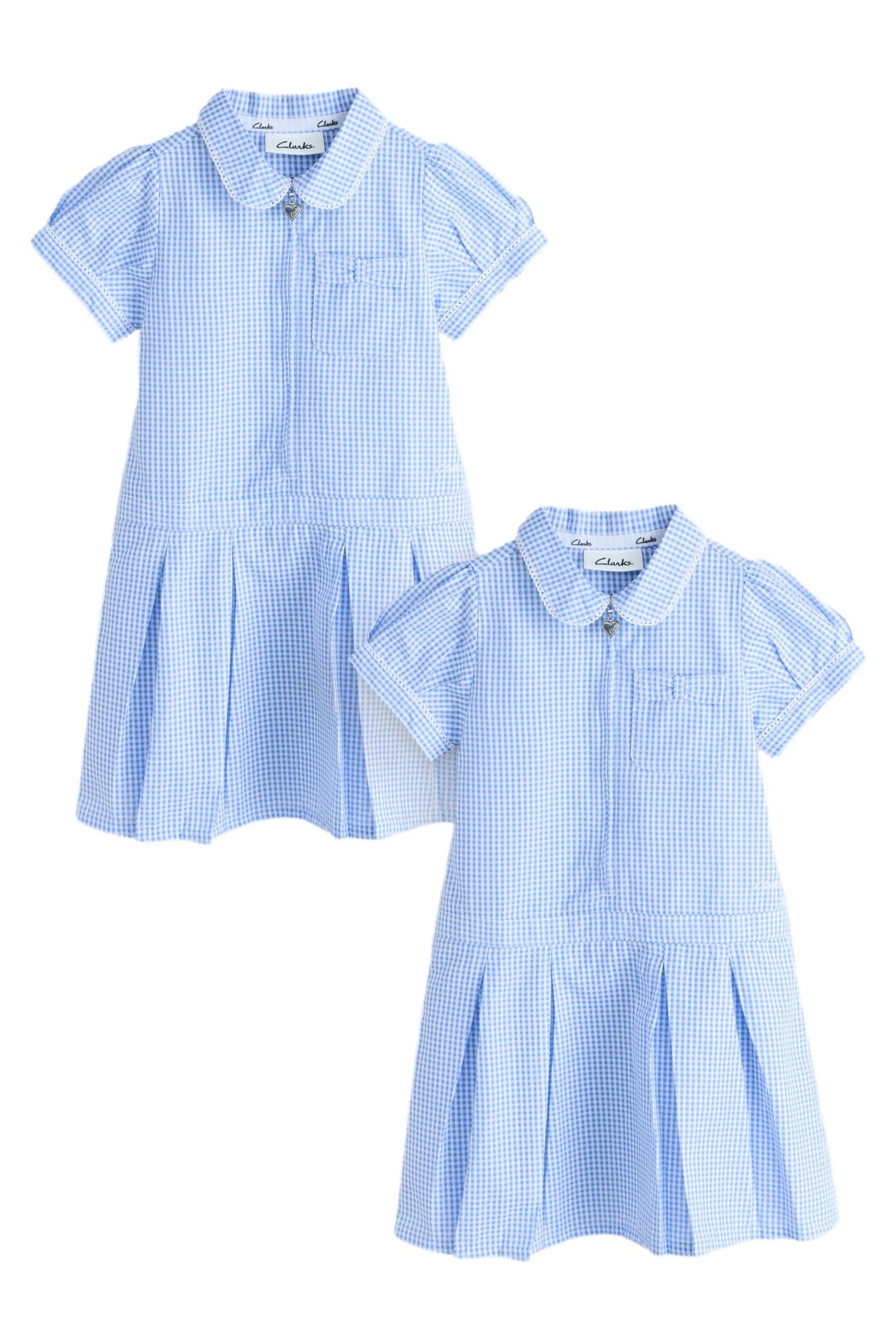 Blusenkleid Clarks Vichykaro-Kleider mit Front-RV, 2er-Pack