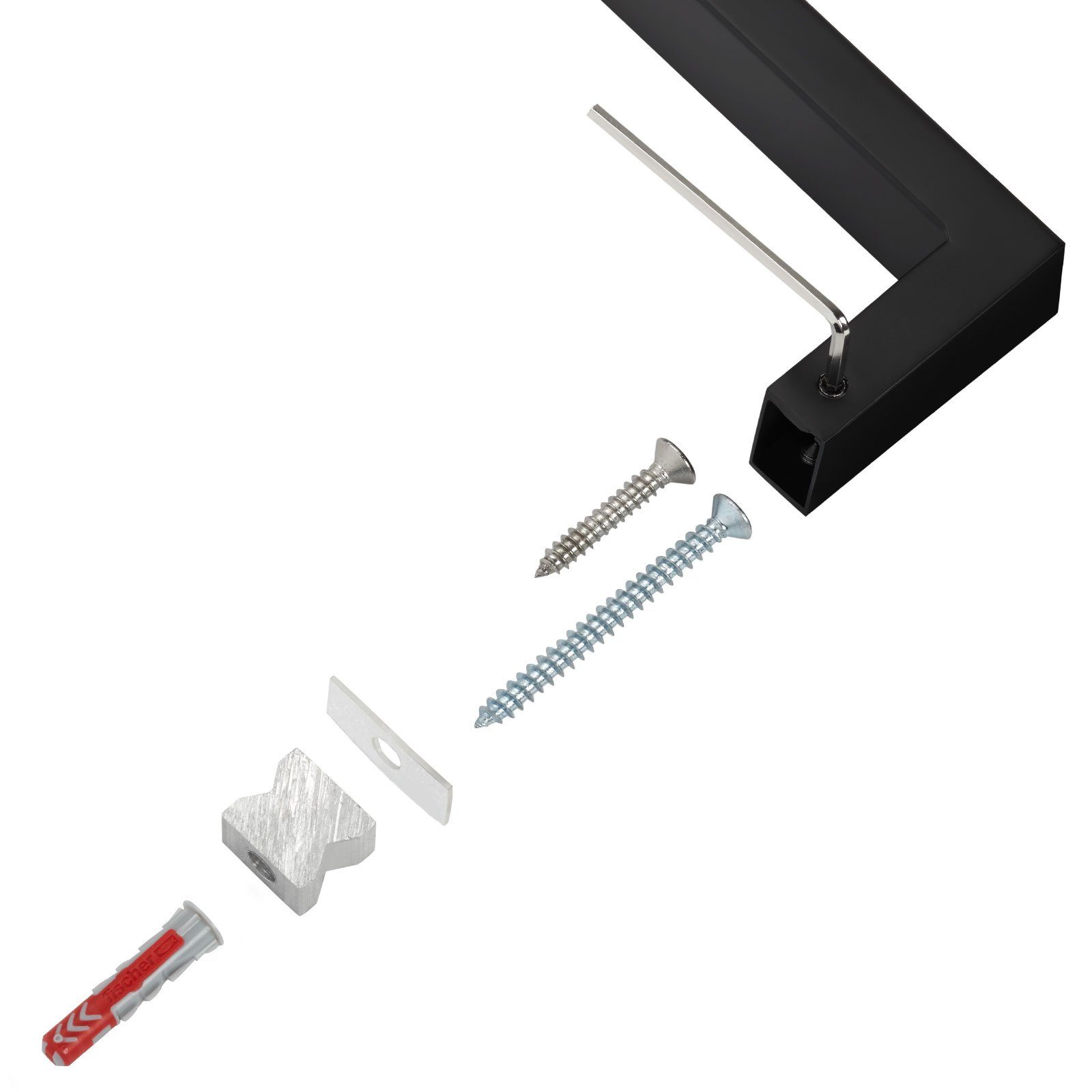 SO-TECH® Handtuchstange Handtuchhalter Atlanta schwarz matt für Wand-/Schra günstig online kaufen