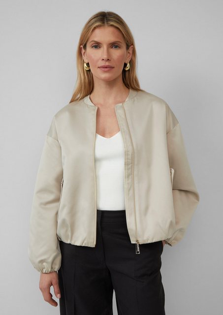 s.Oliver BLACK LABEL Funktionsjacke Satinierter Oversize-Blouson mit elasti günstig online kaufen