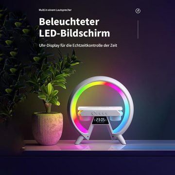 Bothergu Wecker Lautsprecher mit Intelligentes Umgebungslicht,Mehrere Lichteffekte