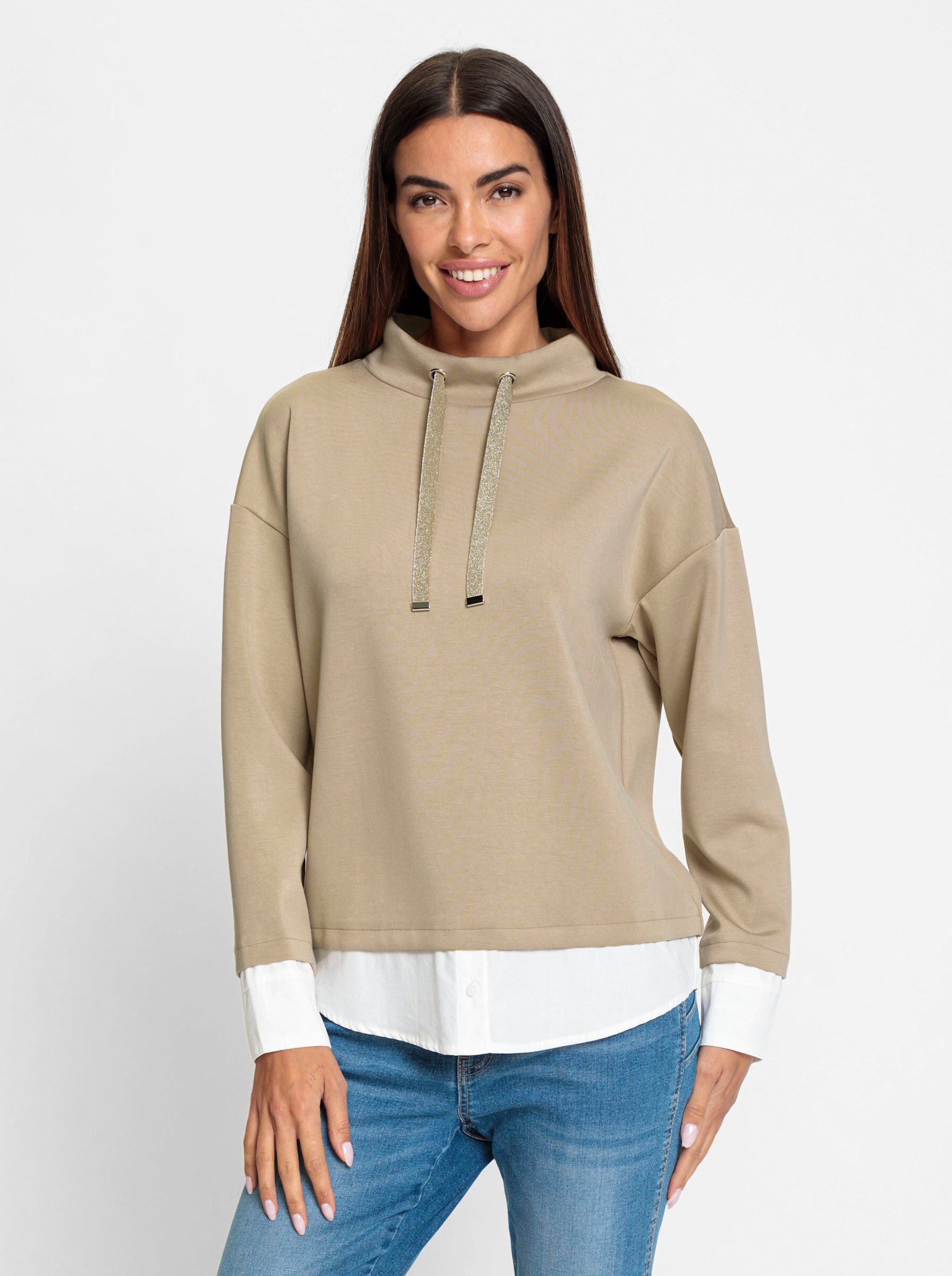 heine Sweater Stehkragenshirt günstig online kaufen