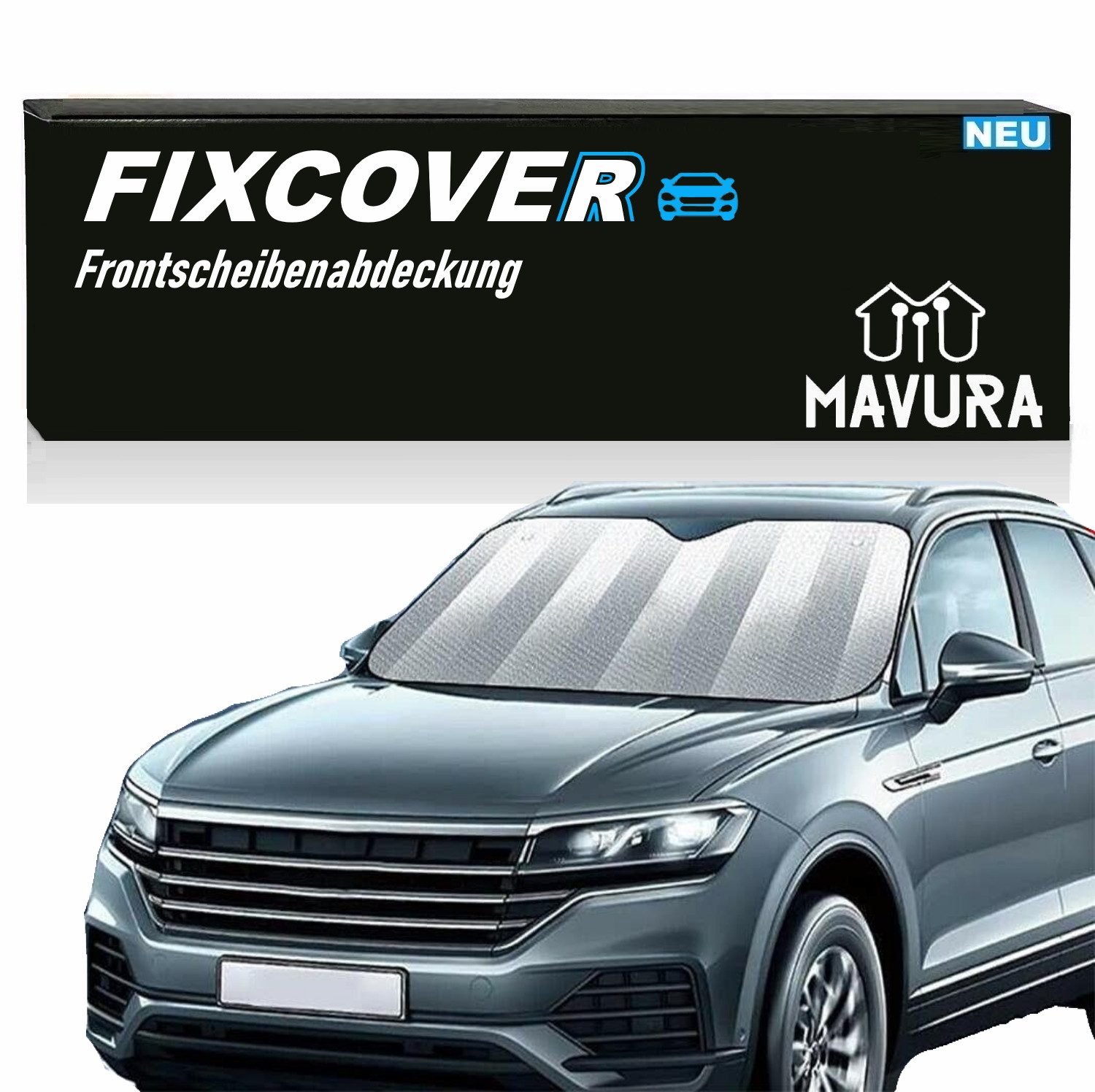 Frontscheibenabdeckung FIXCOVER Frontscheibenabdeckung Scheibenabdeckung Frostschutz
