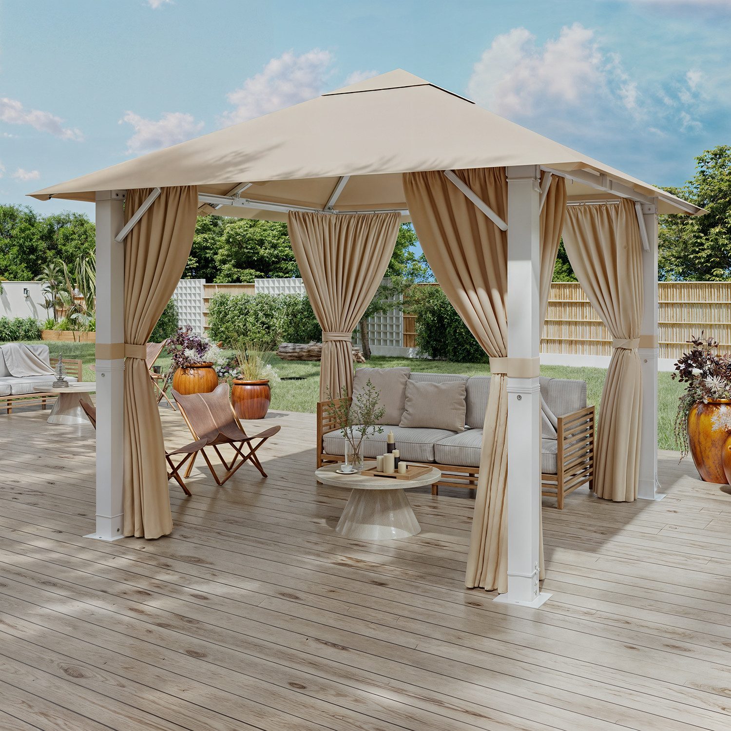 HOMALL Pavillon Gazebo 3*3/3/4M wasserdichtes Gartenzelt günstig online kaufen