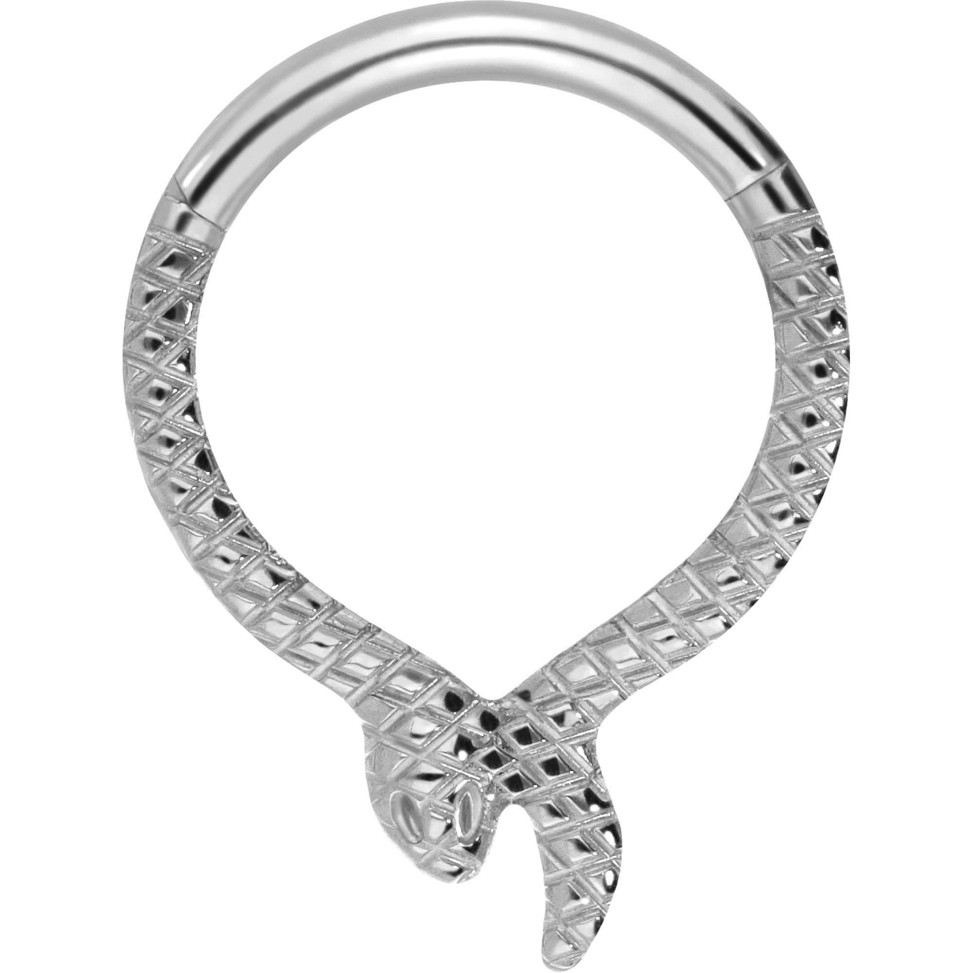 PIERCINGLINE Nasenpiercing Titan Segmentring Clicker SCHLANGE Ohrpiercing Septum Nase (Clicker, 1-tlg), Ohrpiercing für Conch, Helix, Tragus, Daith, Lobe