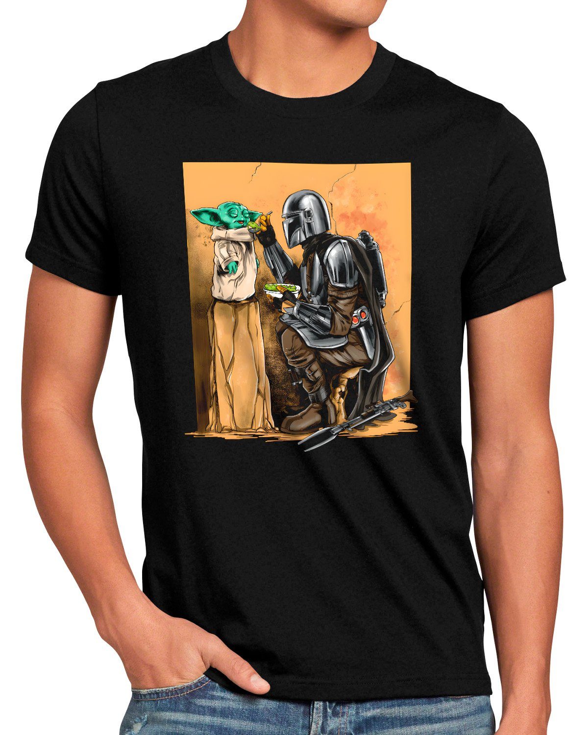 style3 T-Shirt Mandos Ways yoda star the mandalorian wars