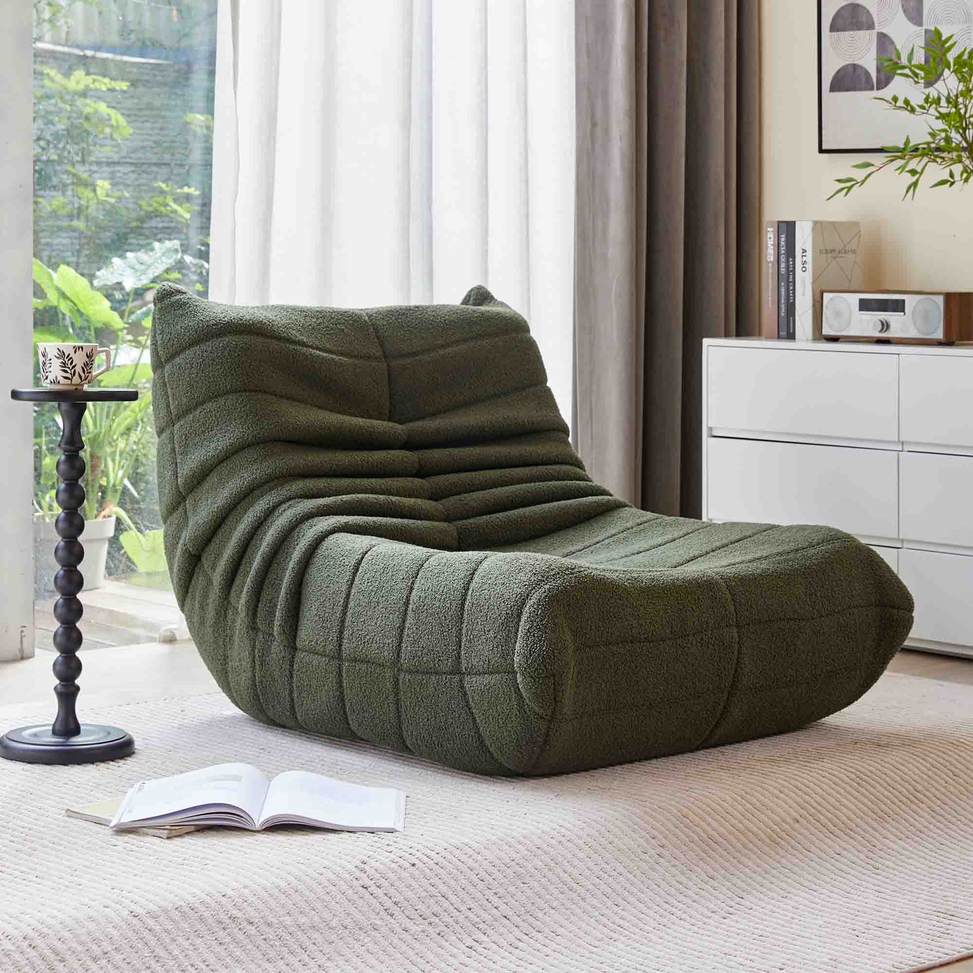 MODFU Sitzsack Sofa,Einzelsofa,Wohnzimmer Sofa (Teddyfleece+Schaumstoff mit günstig online kaufen