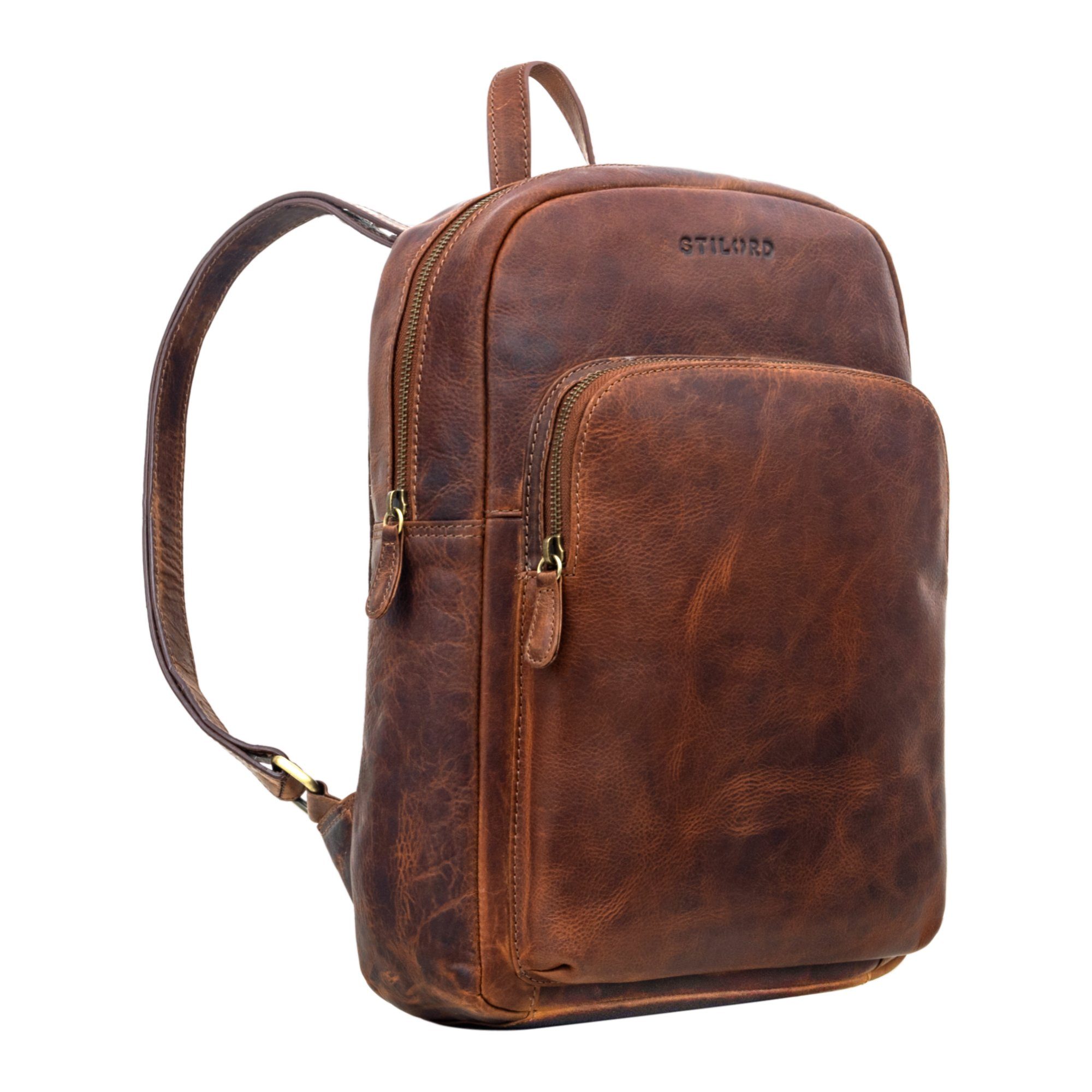 STILORD Notebookrucksack "Jona" Lederrucksack mit Laptopfach günstig online kaufen