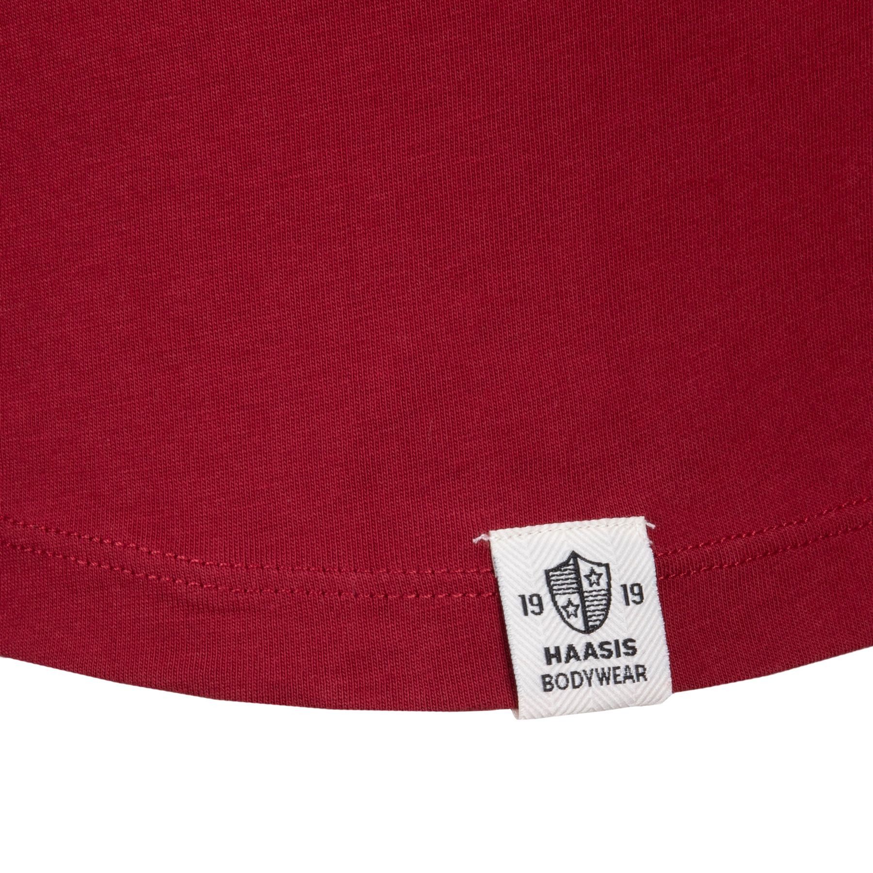 HAASIS Bodywear 1919 Langarmshirt 77114063-weinrot (1-tlg) Hautsympatisches Langarm-Shirt, V-Hals