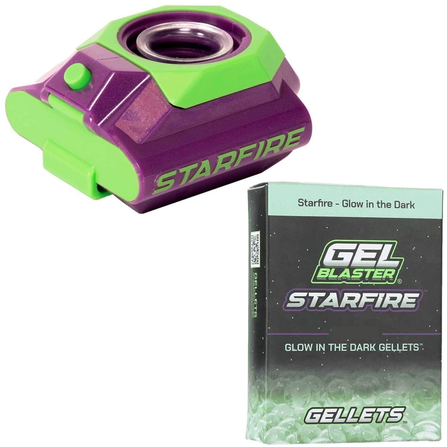 Gel Blaster Blaster Starfire Glow Gellets Aktivator + 5000 Schuss (1x Aktivator + 5000x Gellets), UV-Licht Munition Gelkugeln Gel Kugeln Activator Set Glow in the Dark