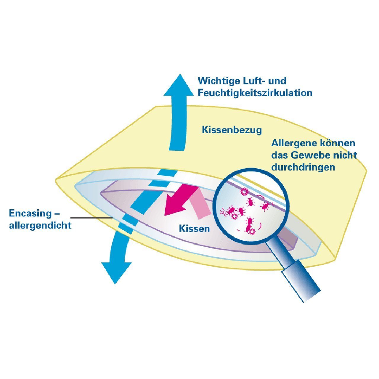 Encasing Protect Plus Softsan, Milbenschutzbezug für Kissen