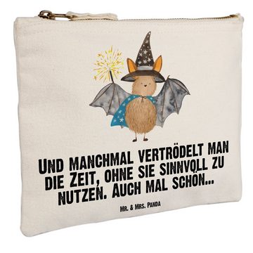 Mr. & Mrs. Panda Kosmetiktasche Grösse XL Große Fledermaus Zauberer - Weiß - Geschenk, Kosmetiketui, (1-tlg), Formbeständig