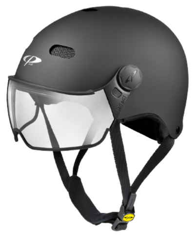 CP premium helmets Fahrradhelm CP Carachillo Urban Fahrradhelm E Bike Visierhelm black