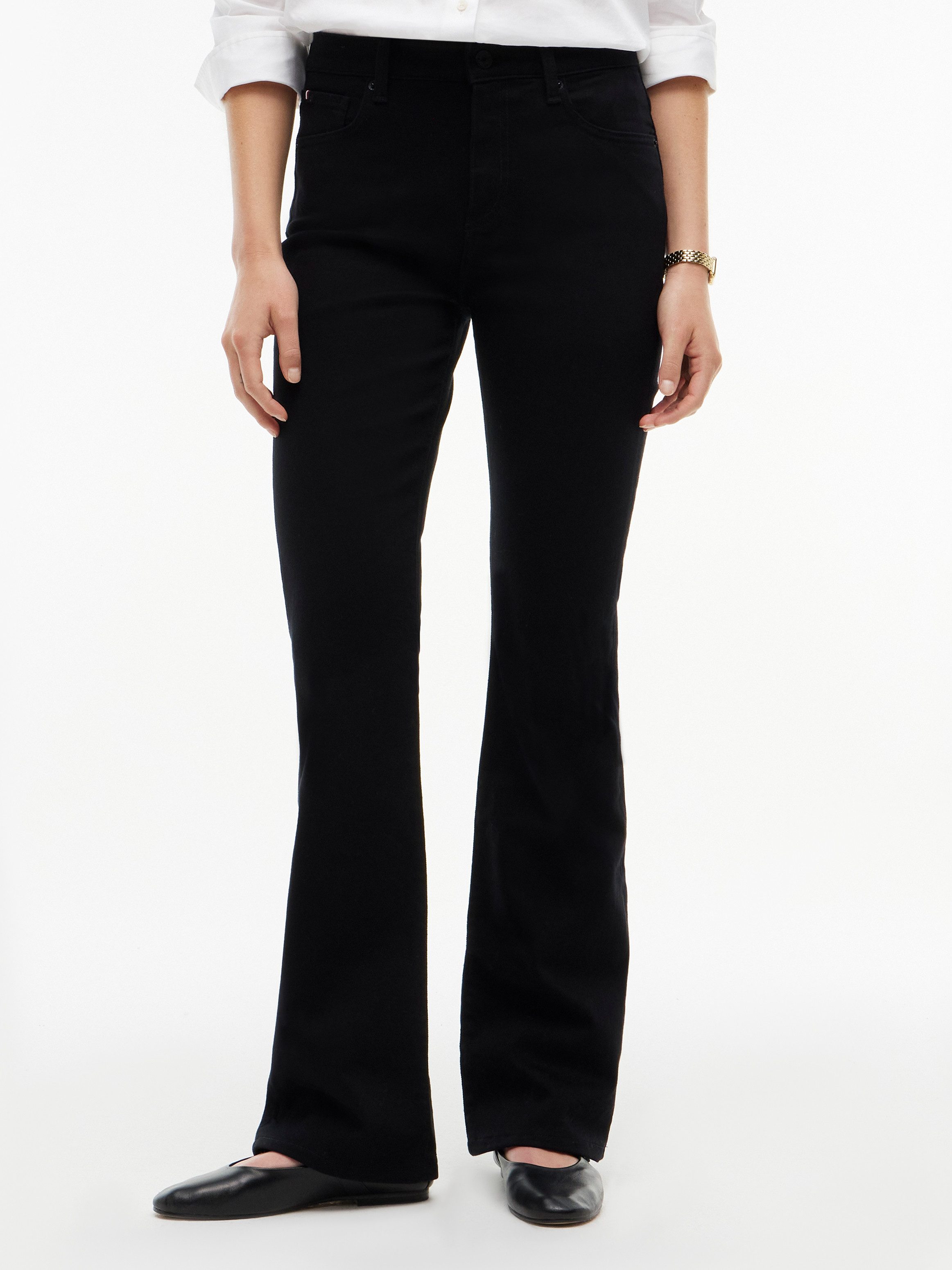 Tommy Hilfiger Bootcut-Jeans SKYE MID RISE BOOTCUT STAY BLACK Baumwollmischung, bootcut, mid waist