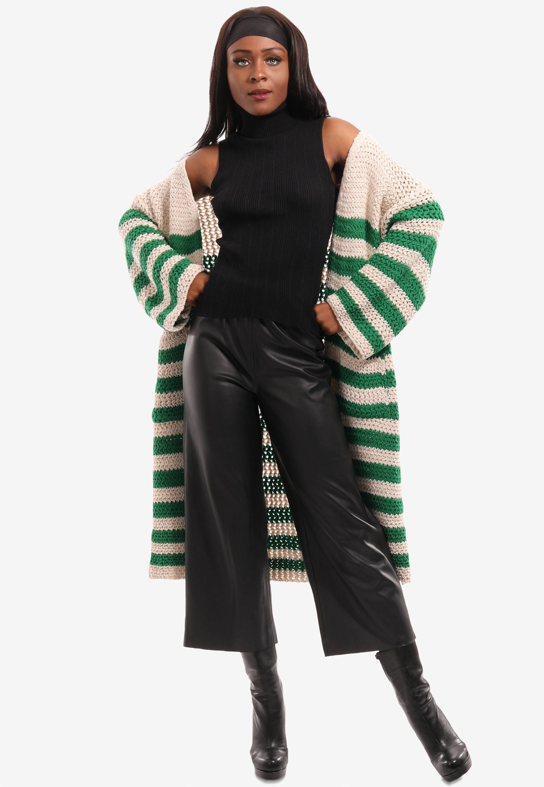 YC Fashion & Style Cardigan "Striped Comfort" mit XXL-Einschubtaschen One Size (34-48) (1-tlg) gestreift