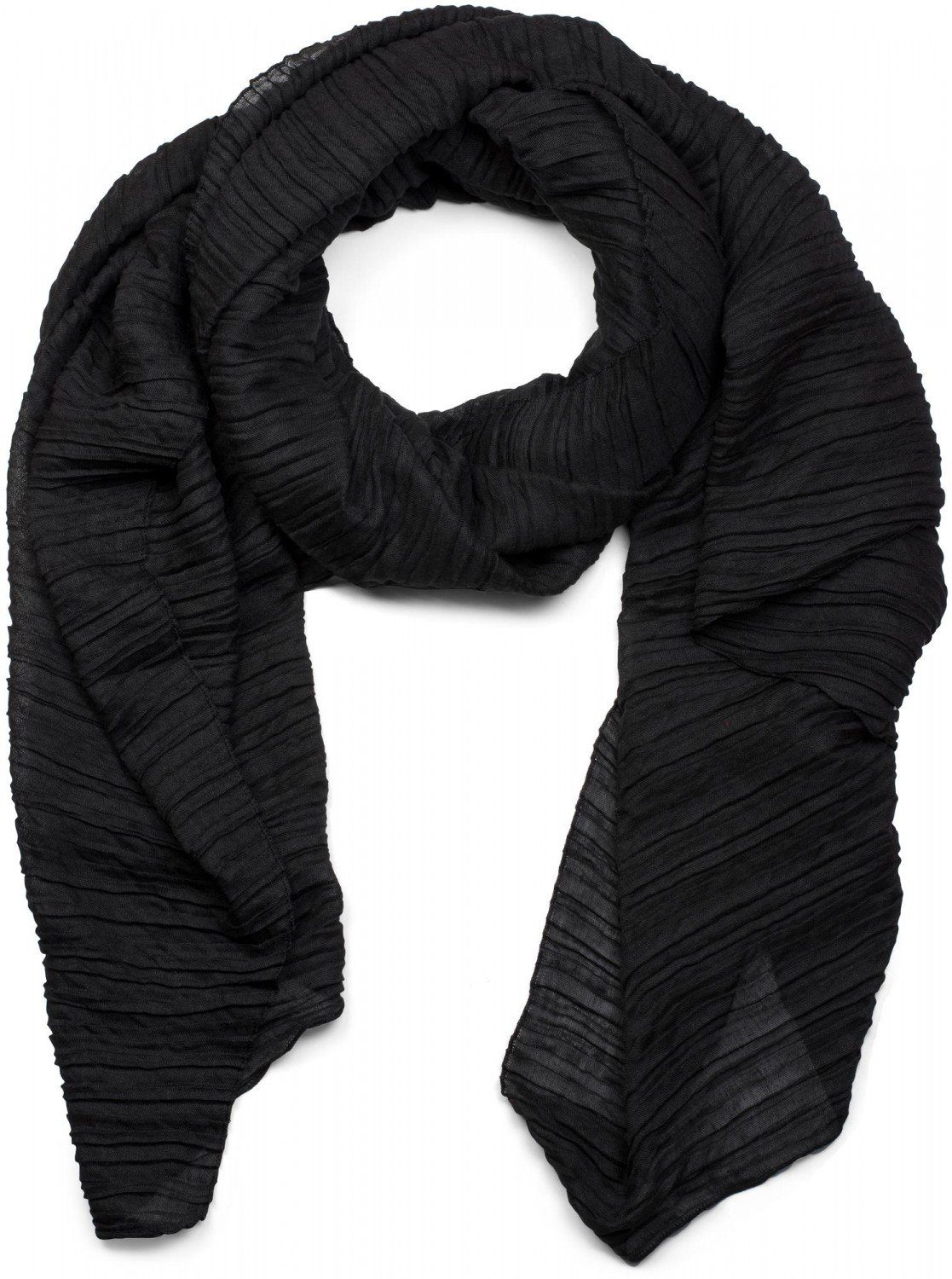 styleBREAKER Modeschal Gekreppter Unifarbener Schal, (1-St) günstig online kaufen