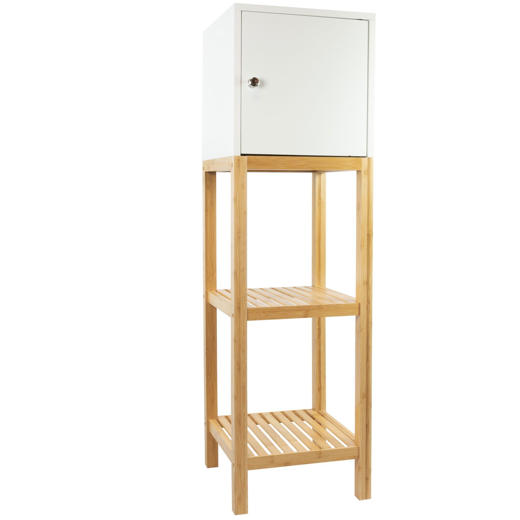 osoltus Badregal osoltus Badschrank Badregal Bambus weiß Kobe 114cm 