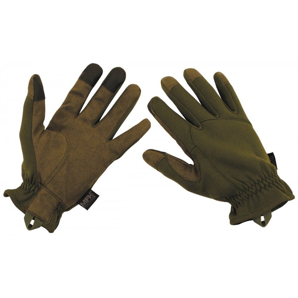 Fingerhandschuhe, L Laufhandschuhe MFH - HighDefence Lightweight oliv,