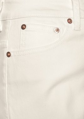 Buffalo Weite Jeans mit leicht ausgefranstem Beinabschluss, Culotte Jeans in 7/8-Länge
