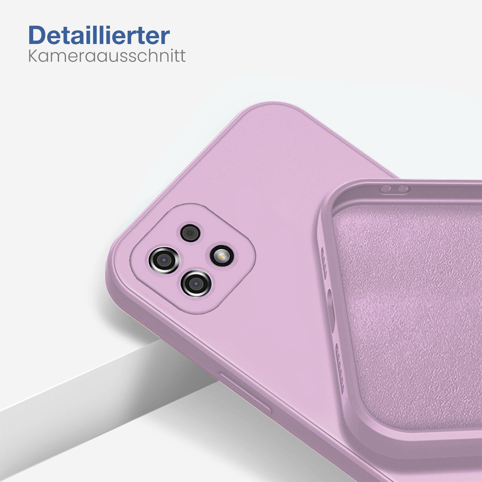 Tec-Expert Handyhülle SoftGrip Cover Hülle für Samsung Galaxy A22 5G, Handy Case Bumper integrierter Kameraschutz flexibel