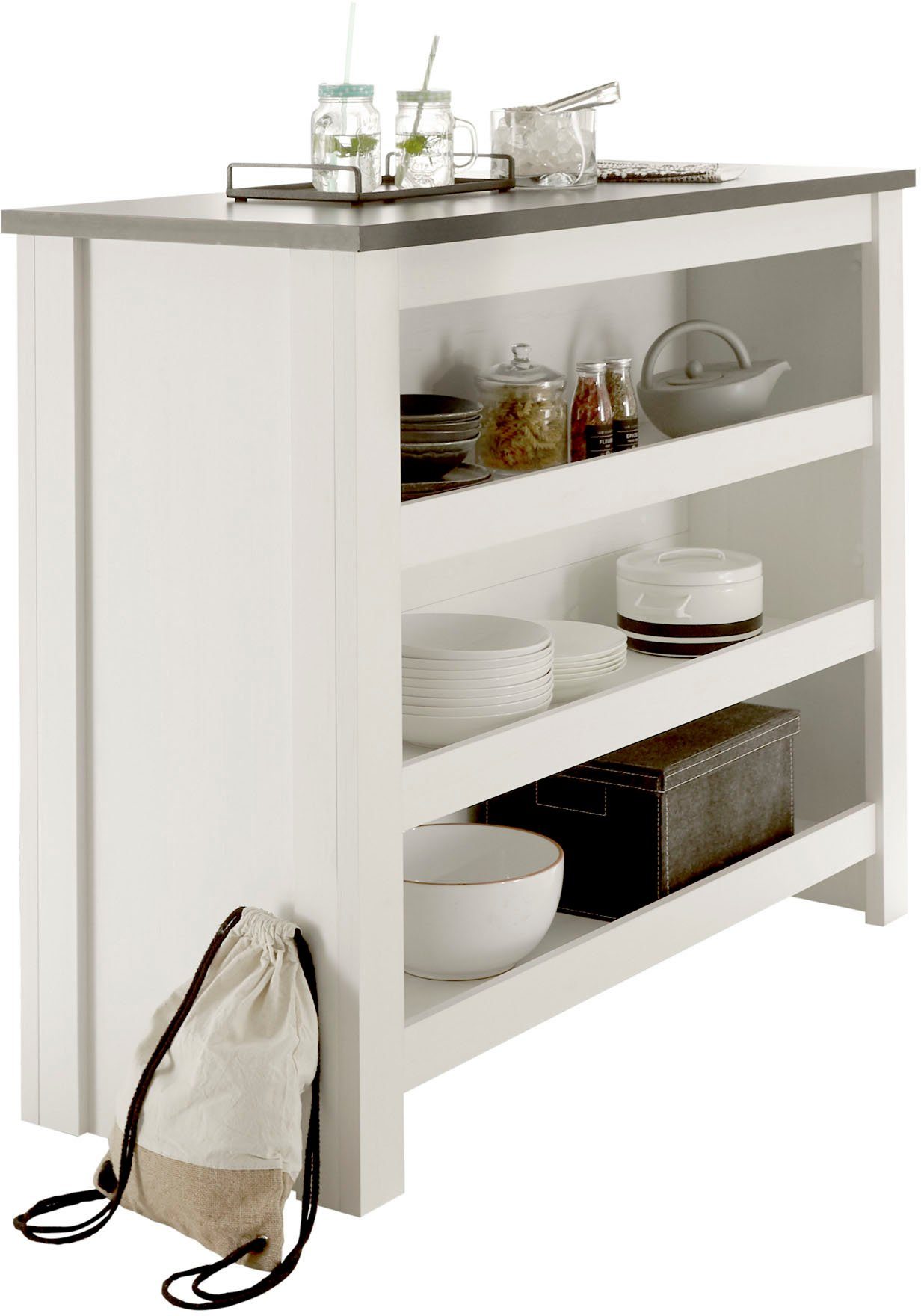 Home affaire Unterschrank Sherwood mit Handtuchhalter aus Metall, Höhe 106 cm