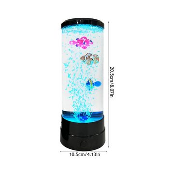 GOOLOO LED Dekolicht Bubble Fisch Lampe LED Stimmungslicht mit 7 Farbwechsel, Fantasie Aquarium Nachtlicht La-va Lampe LED