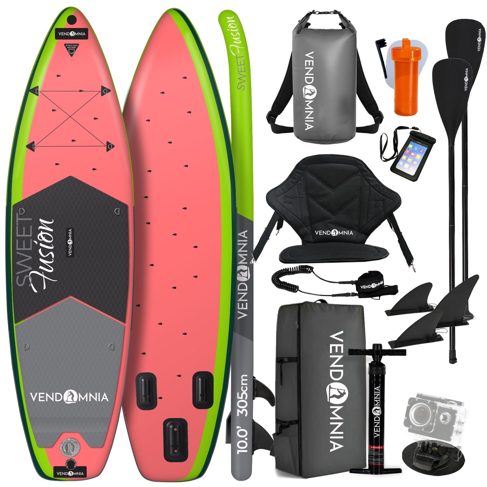 VENDOMNIA SUPBoard aufblasbar, Größe 305cm, Stand Up Paddle Board, (15