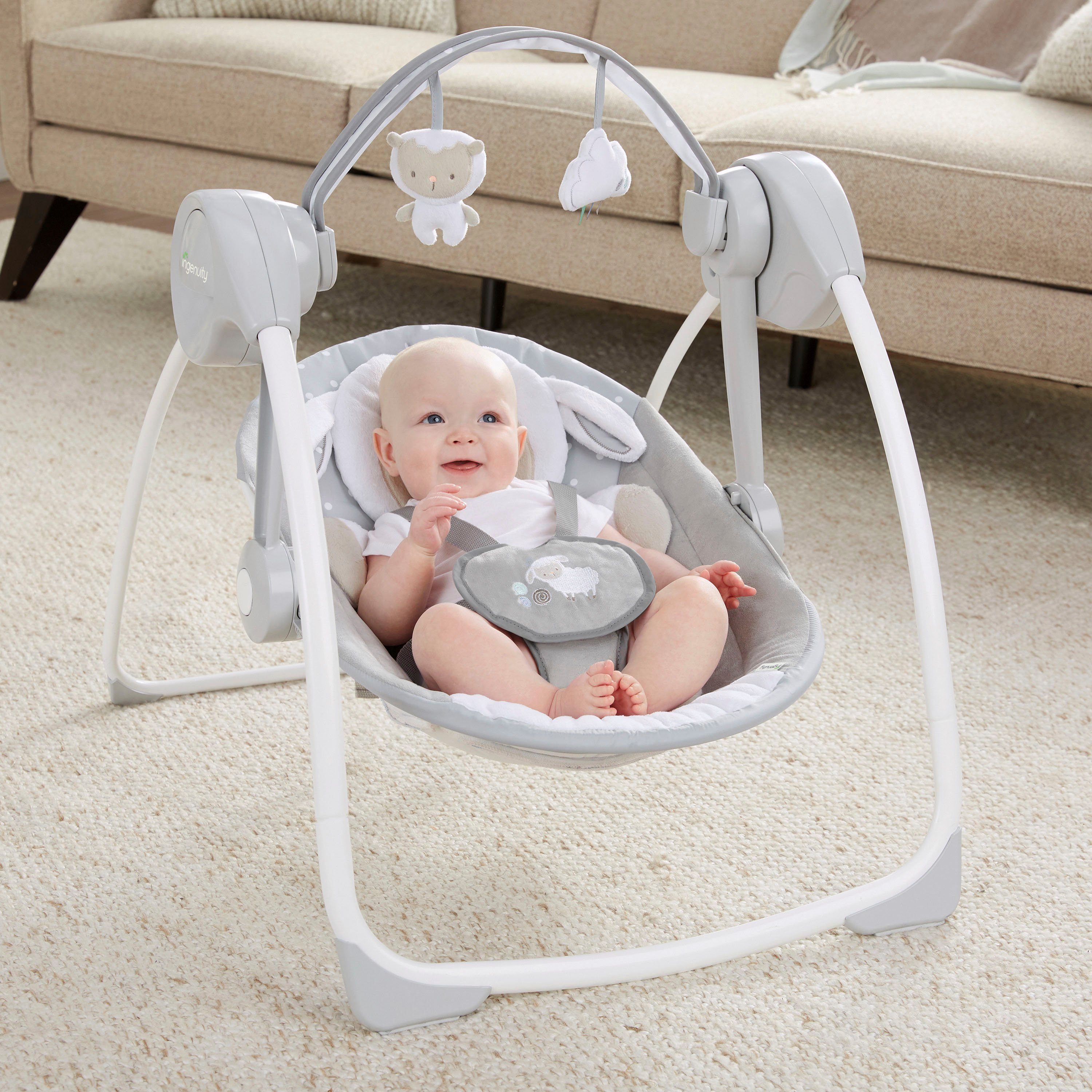 ingenuity Babyschaukel Comfort Go, Lamb, Cuddle 2 tragbar