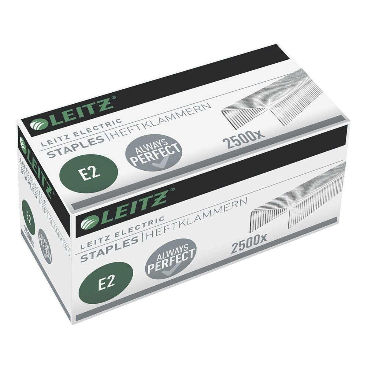 LEITZ Heftklammer Electric e2, für Elektrotacker, 1.500 Stück/ Pack, Heftleistung 20 Blatt