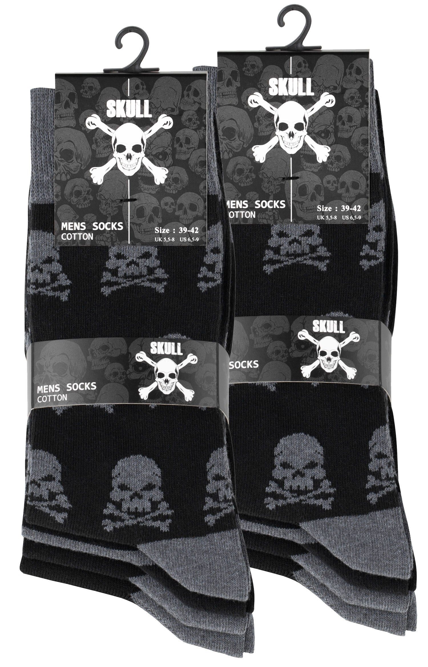 Cotton Prime® Socken mit Totenkopf-Design (8-Paar) günstig online kaufen