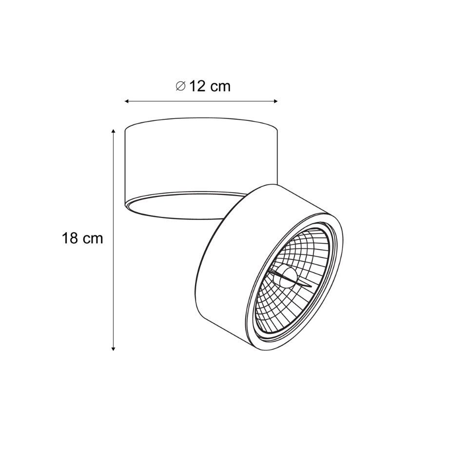 Qazqa LED Aufbaustrahler Go nine, ohne Leuchtmittel, Extra-Warmweiß, QAZQA Aufbau­spot, g9, Beige, Aluminium, Modern