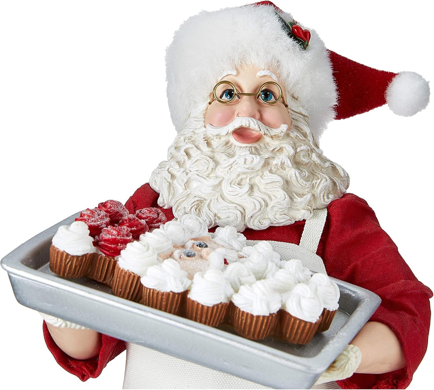 Kurt S. Adler Dekofigur FA0124 - Fabriché Santa holding baking, 26,7 cm (10,5) (1 St)
