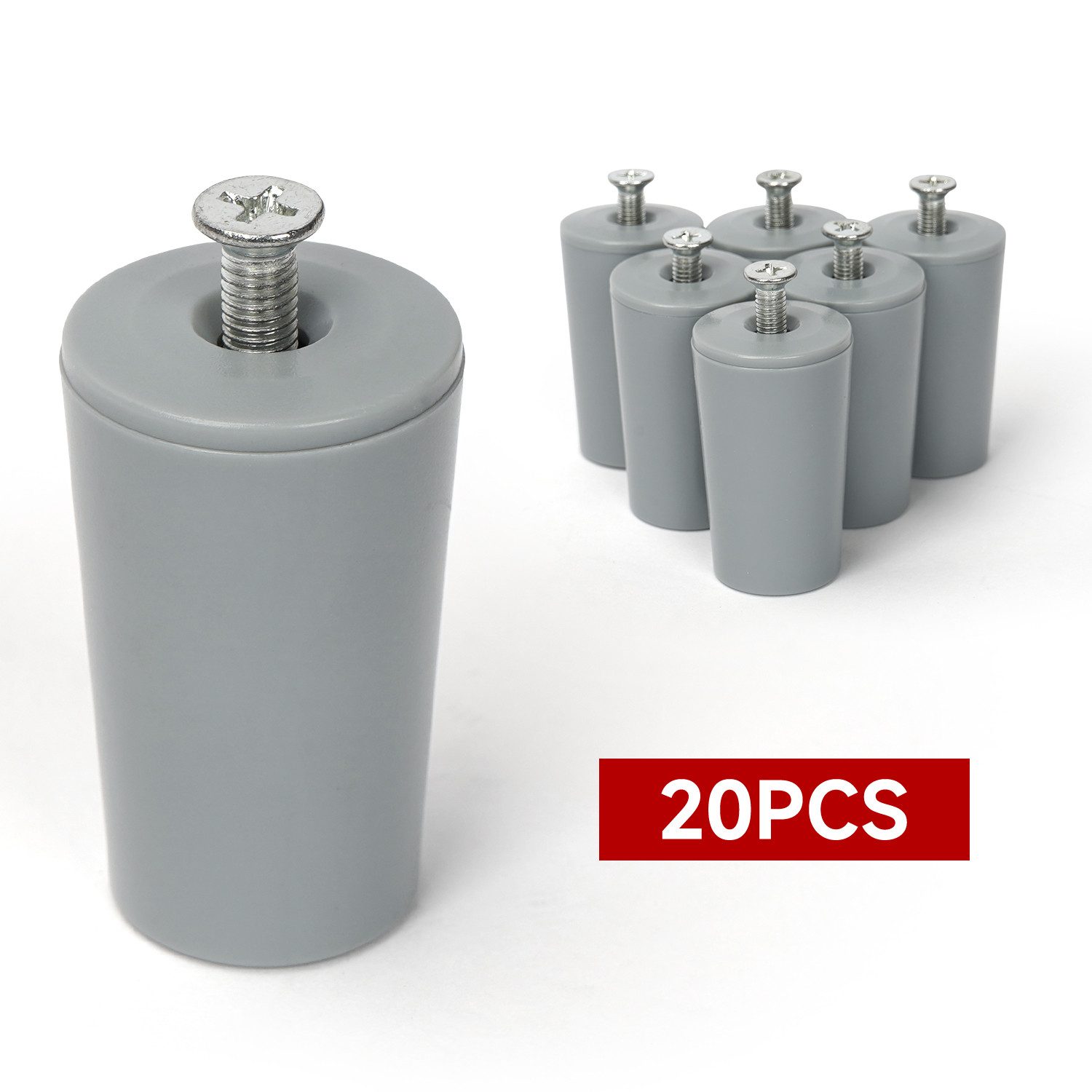 OSTWOLKE Rollladen-Anschlagstopper 20x Anschlagpuffer Stopper für Rollladen Puffer Endpunkt inkl.Schraube, 40 mm Länge