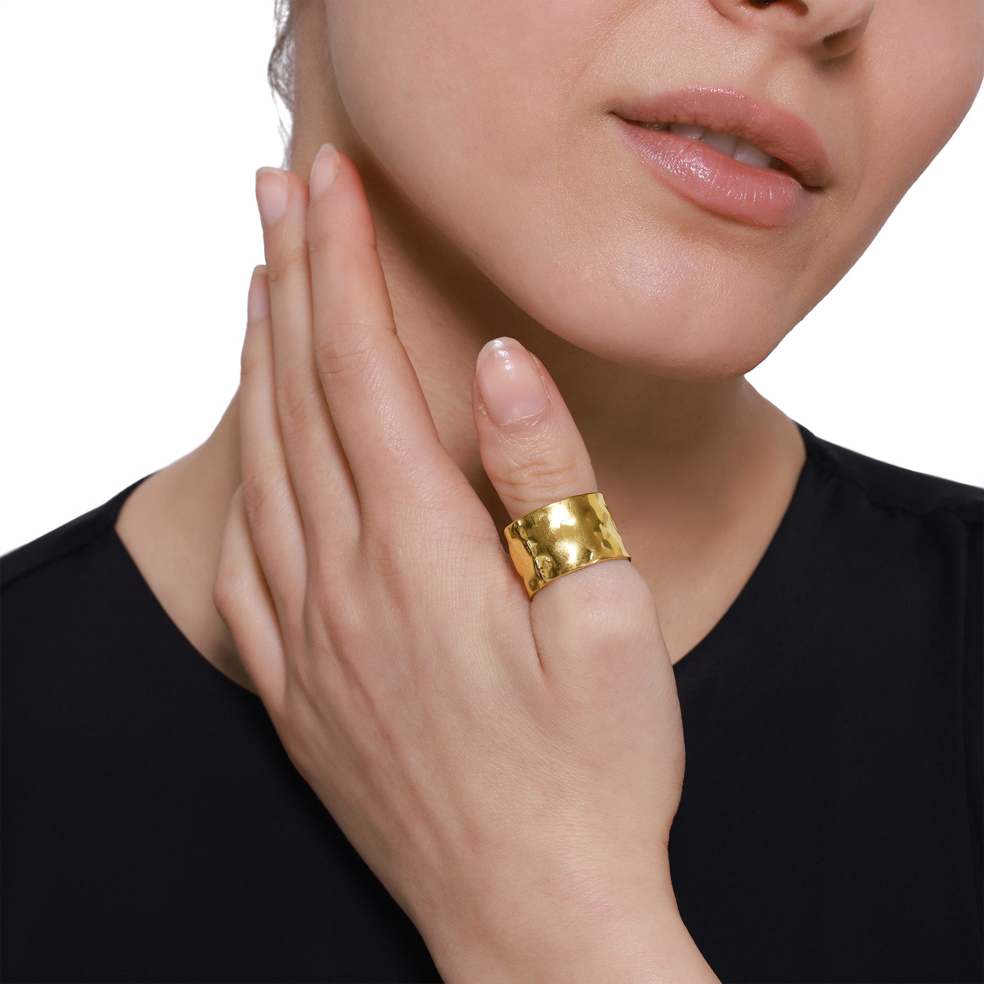 Heideman Fingerring Manli goldfarben (Ring, 1-tlg., inkl. Geschenkverpackung), One Size Ring Frauen