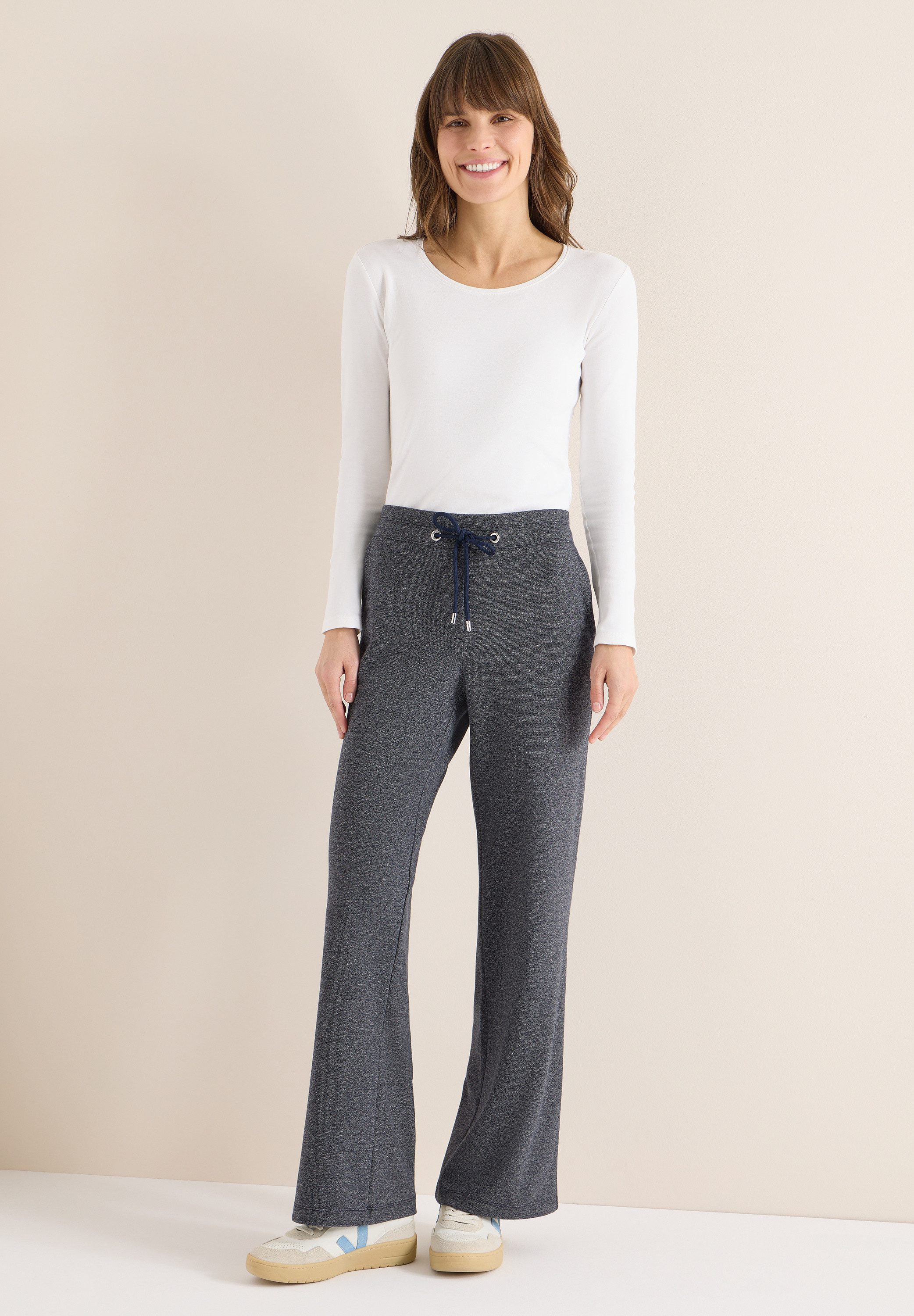 CECIL Stoffhose im elastischen Materialmix