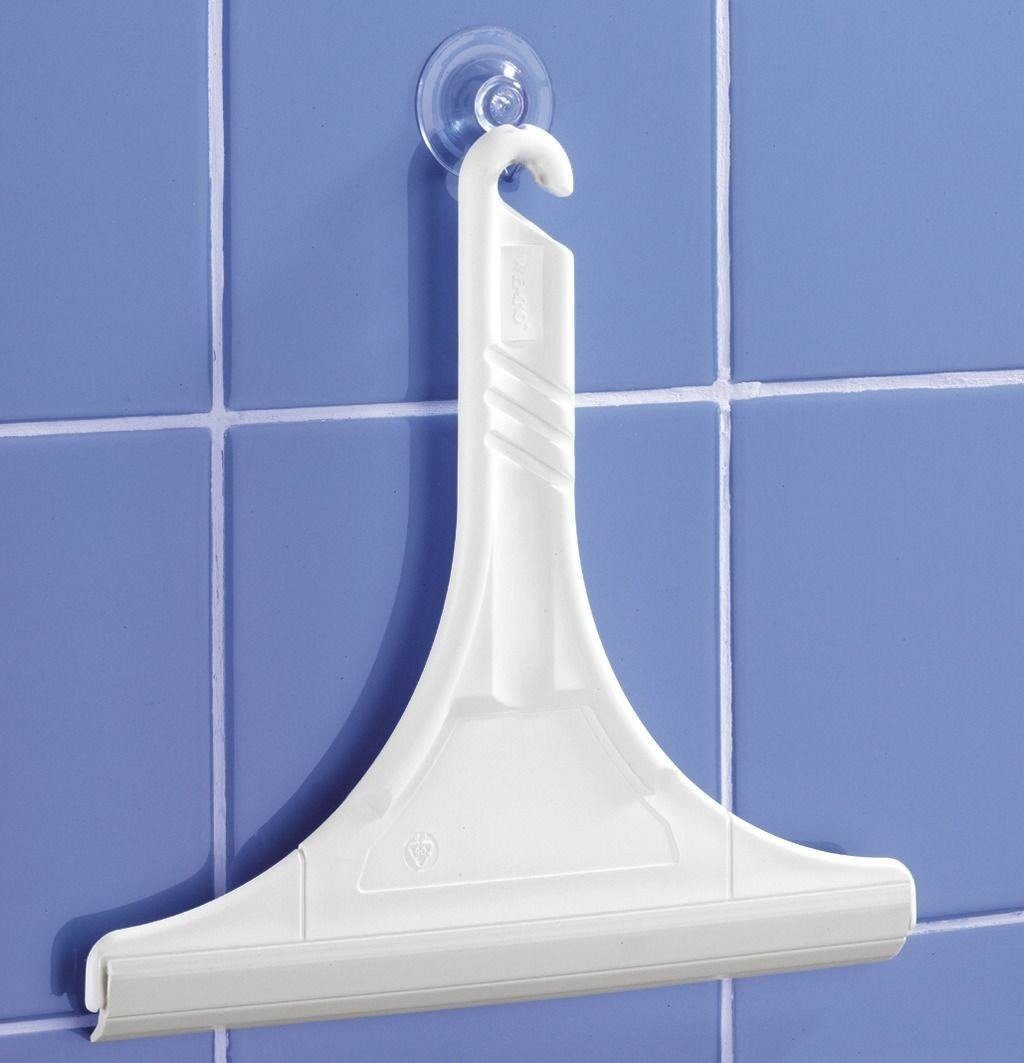 WENKO Duschabzieher Wasser Struck, Farbe weiß, WENKO, (Wasserabzieher + Halter)