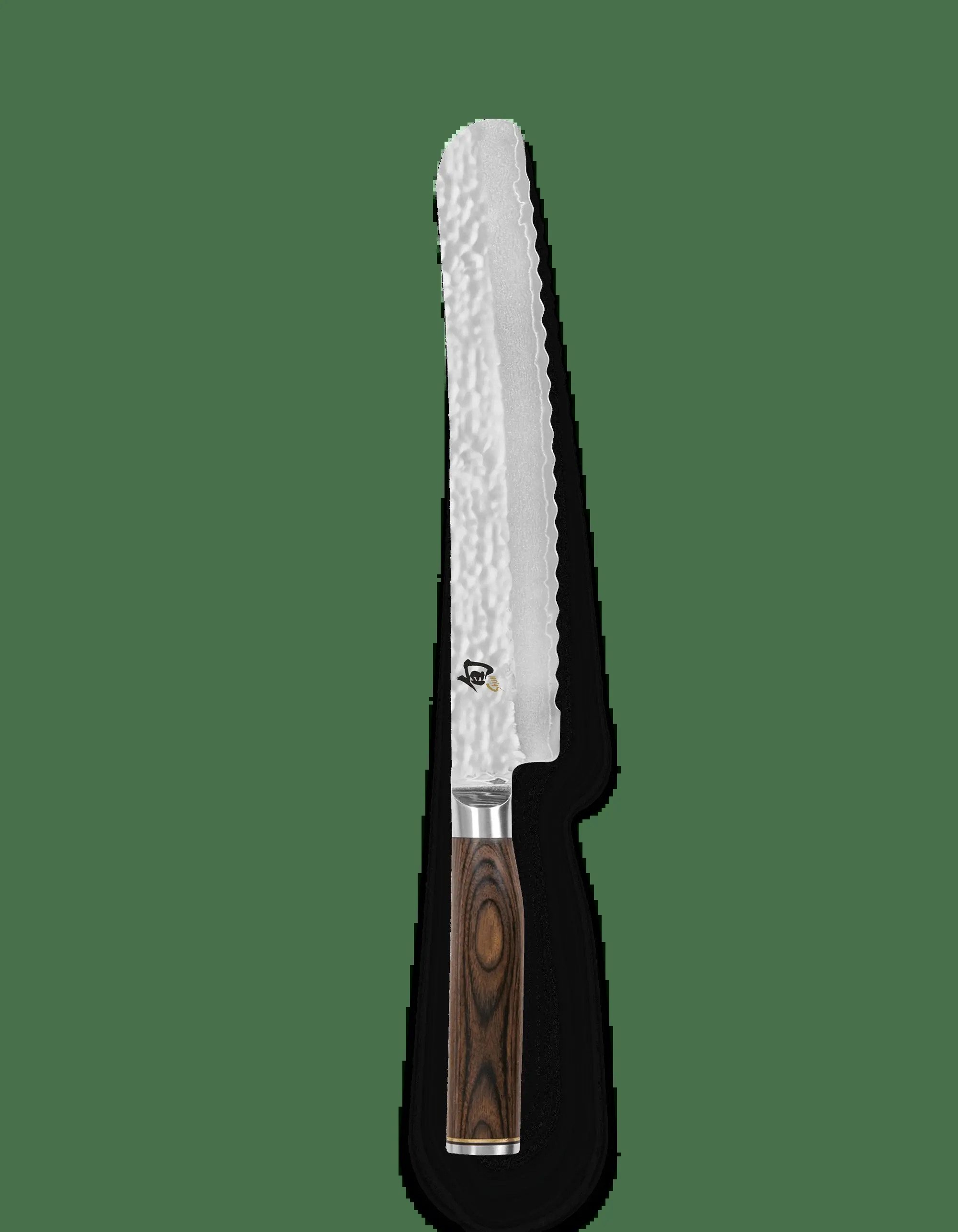 KAI Kochmesser KAI Shun Premier Tim Mälzer Brotmesser in 23 cm, Holzbox inklusive, Hammerschlag Optik