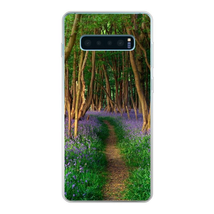 MuchoWow Handyhülle Wald - Weg - Blumen Phone Case Handyhülle Samsung Galaxy S10 Lite Silikon Schutzhülle