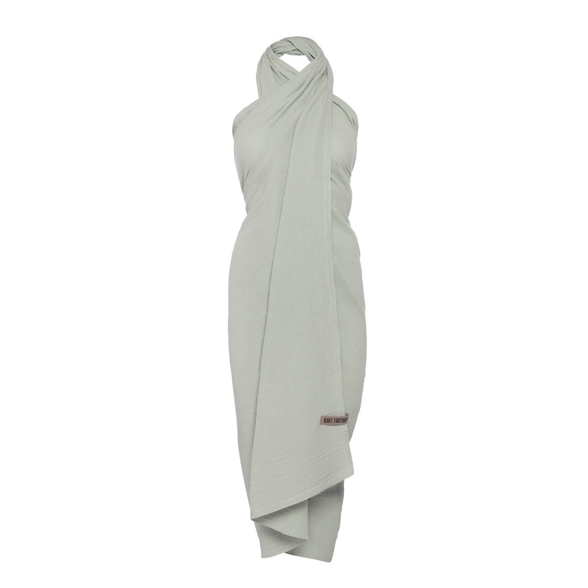 Knit Factory Pareo Liv XL Musselintuch Strandtuch Olive Mist Grün 180x130 cm, (Spar-Set, 1-St. 1 x Liv Pareo - XL Musselintuch - Strandtuch Olive Mist), Modell Liv, für Frühjahr, Sommer