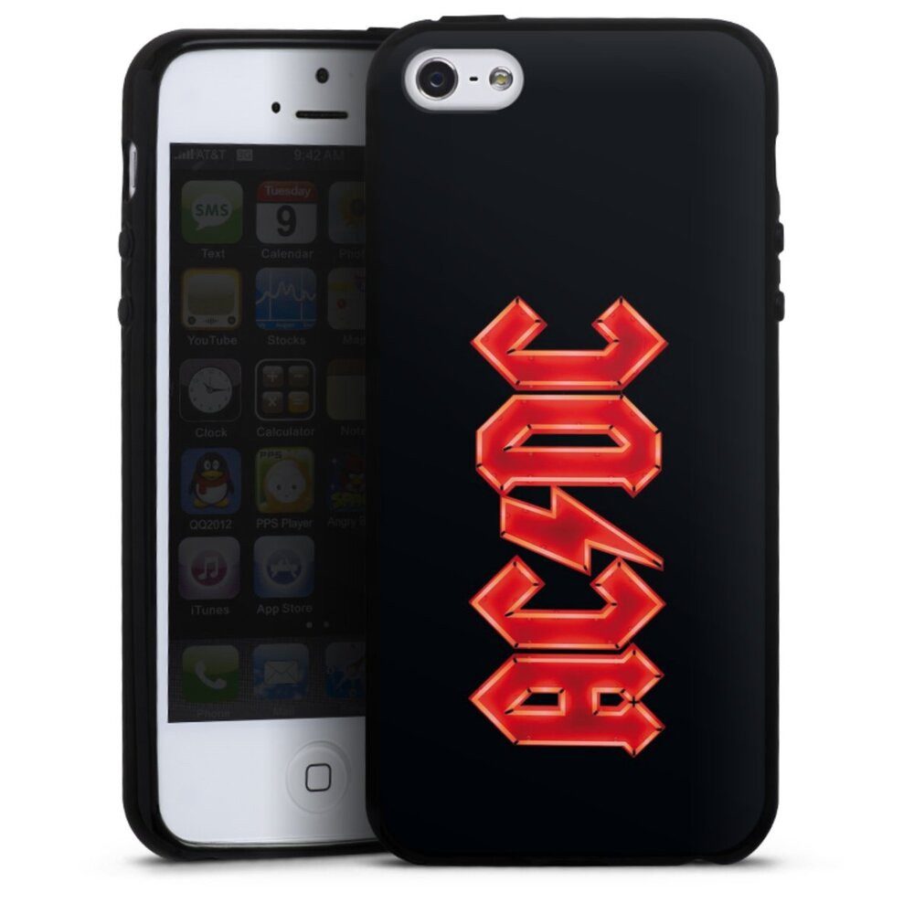 DeinDesign Handyhülle ACDC Logo Offizielles Lizenzprodukt ACDC Logo Large, Apple iPhone 5 Silikon Hülle Bumper Case Handy Schutzhülle