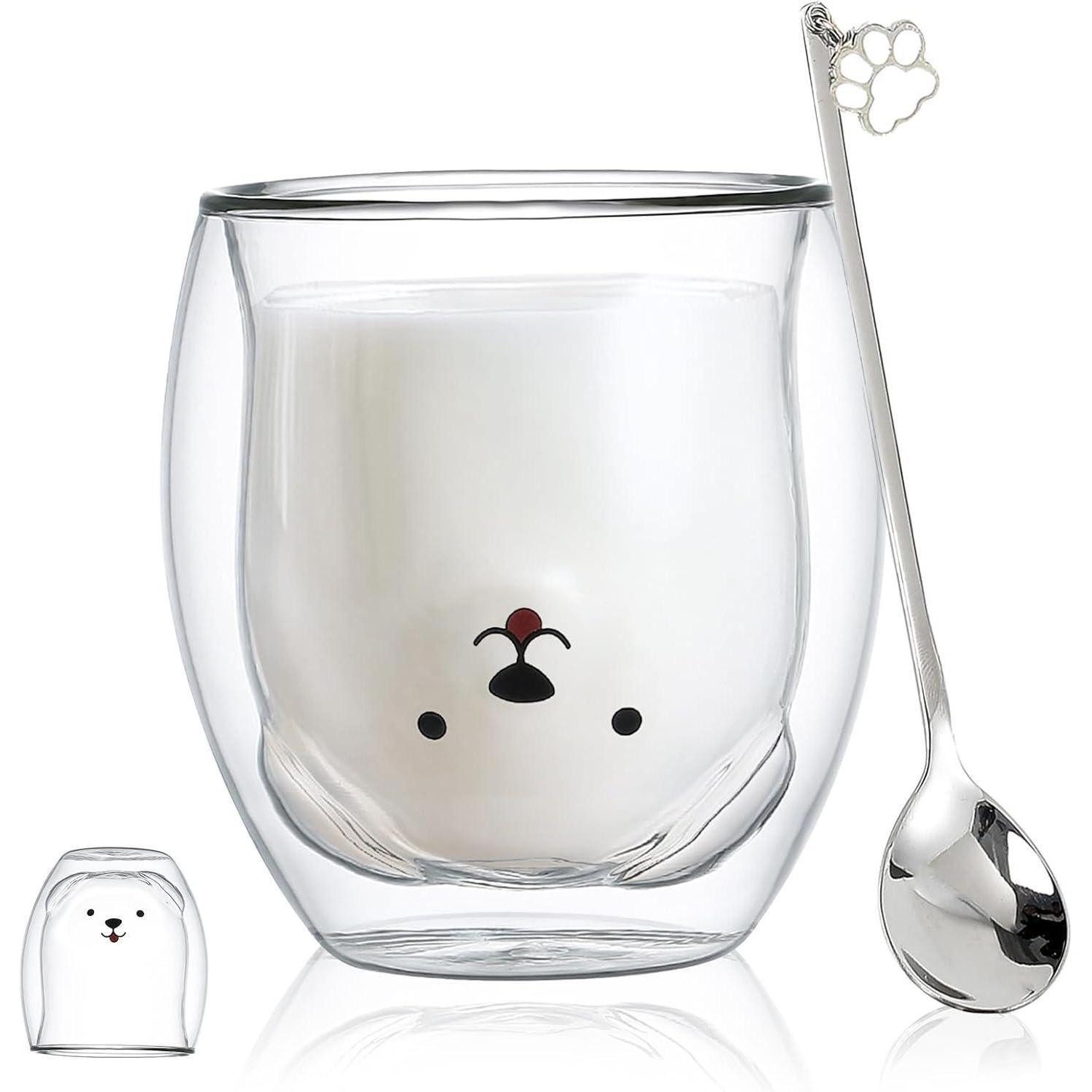 LuxusKollektion Espressotasse Tassen Becher Kaffeegläser Isoliergläser Bär Katze Glücklicher Hund