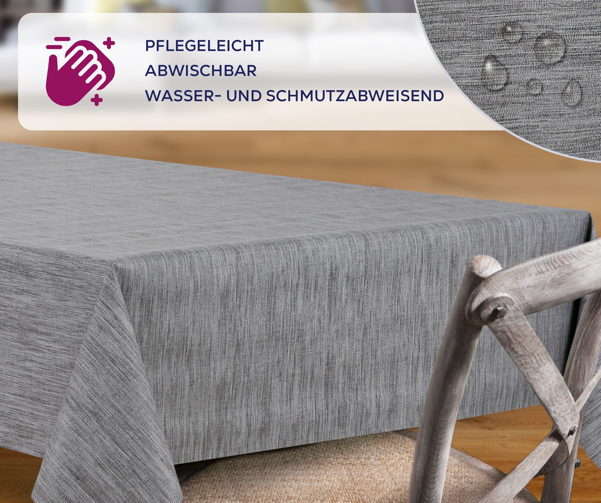 Beautex Tischdecke Wachstuchtischdecke rund oval eckig, Georginias Wachstuc günstig online kaufen