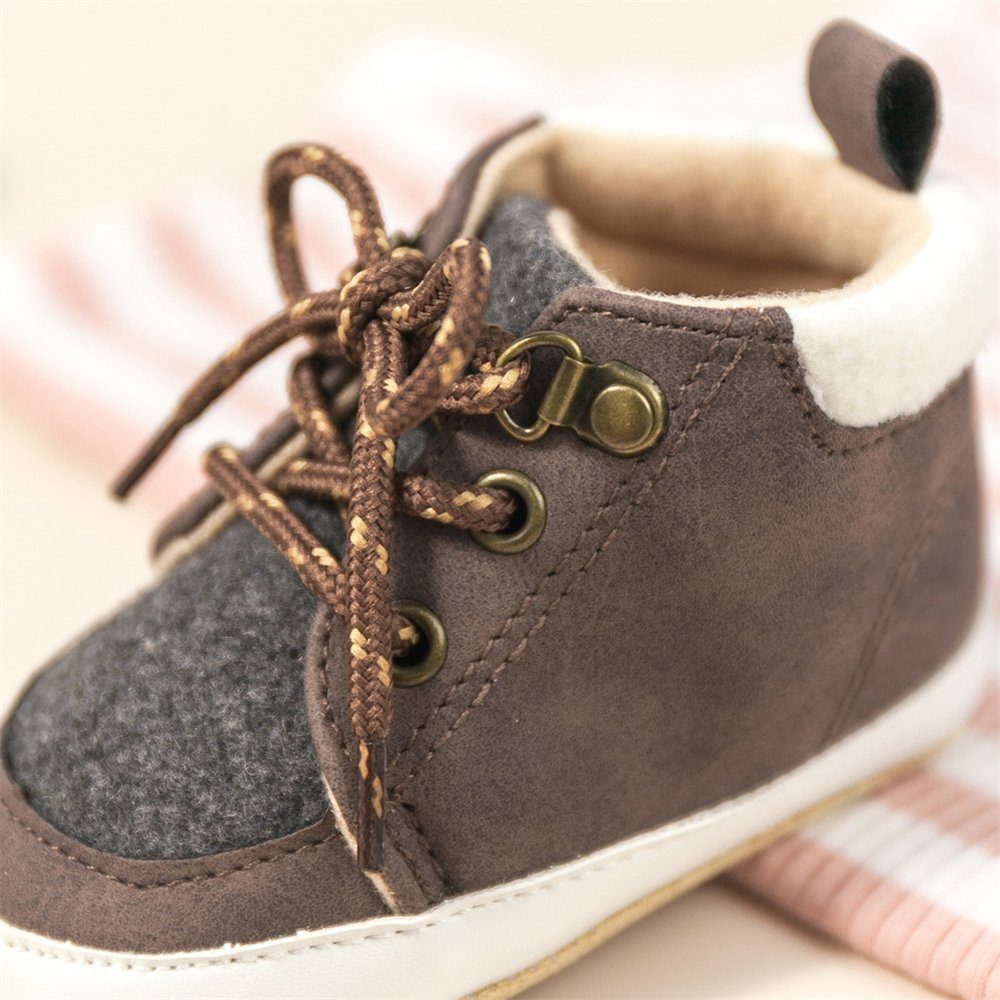 Baby-Schuhe, Babystiefel Schuhe rutschfeste hohe Sohle Kleinkinder weiche modische Rouemi