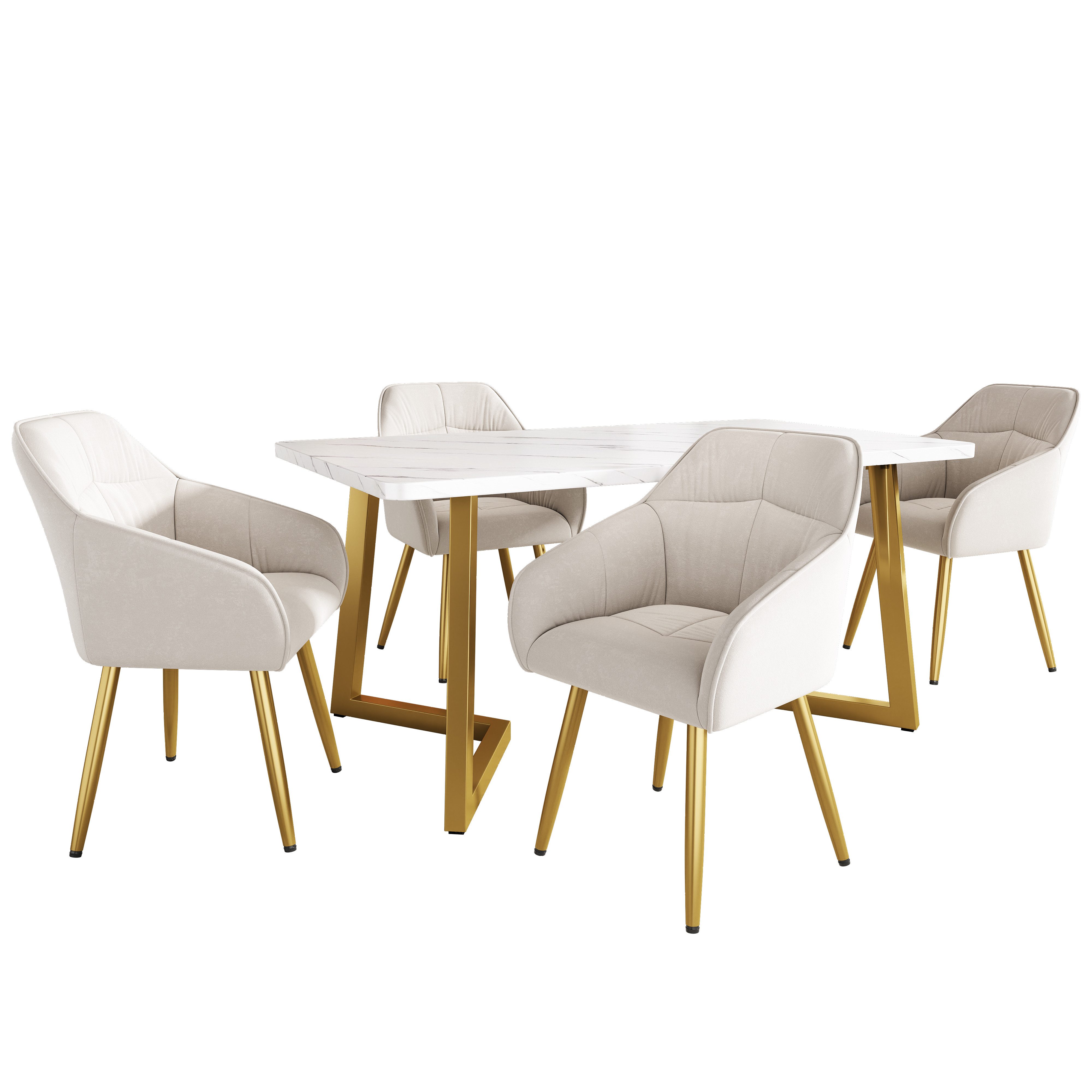 Sweiko Essgruppe Moderner Küchentisch Set, (Polsterstuhl günstig online kaufen